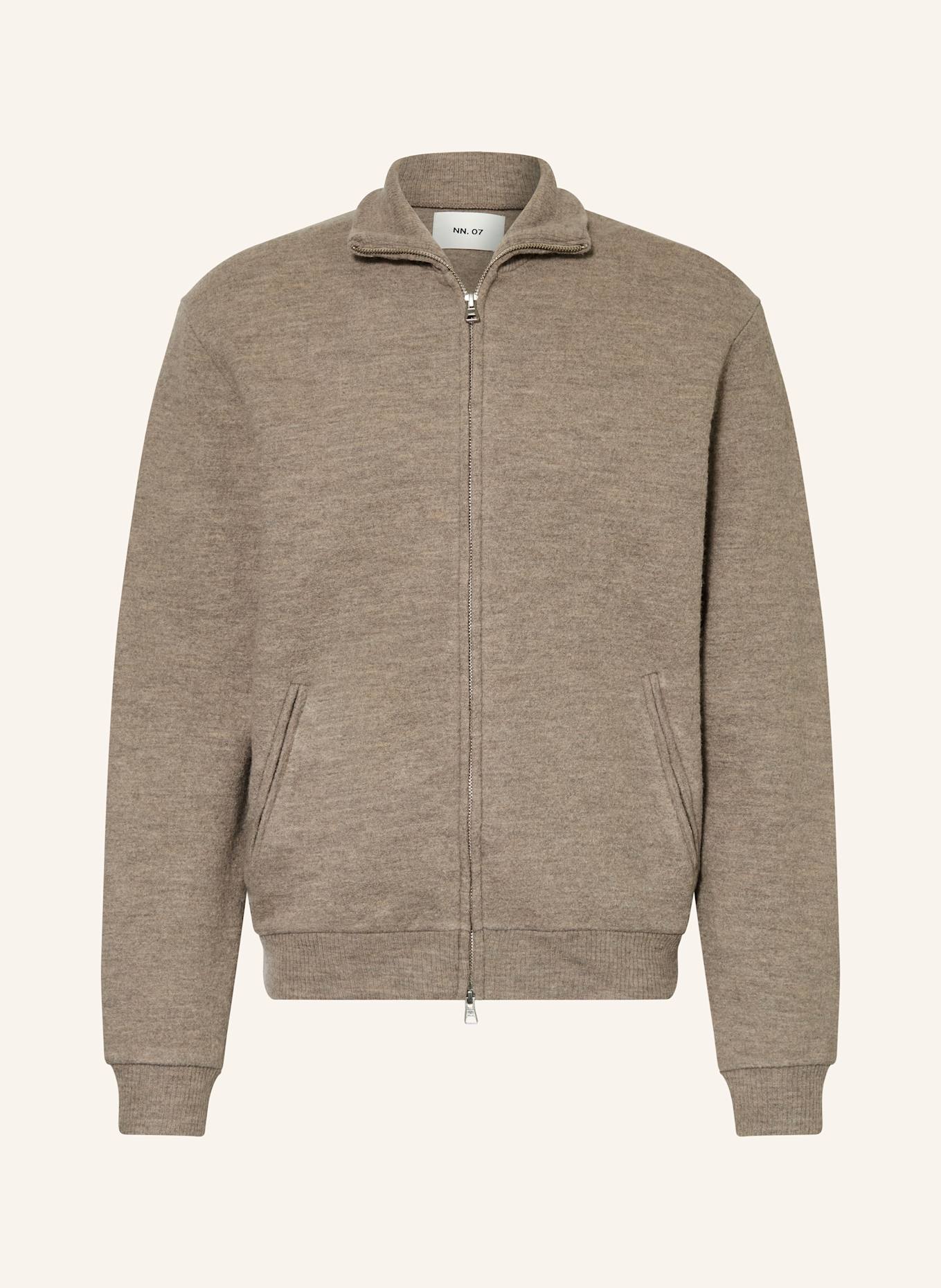 NN.07 Strickjacke BOILED: HELLBRAUN