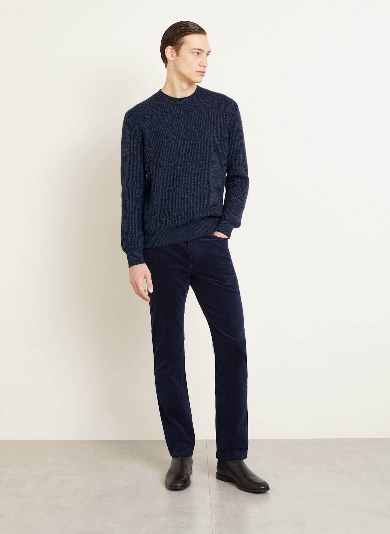 AGNONA Pullover mit Cashmere: DUNKELBLAU