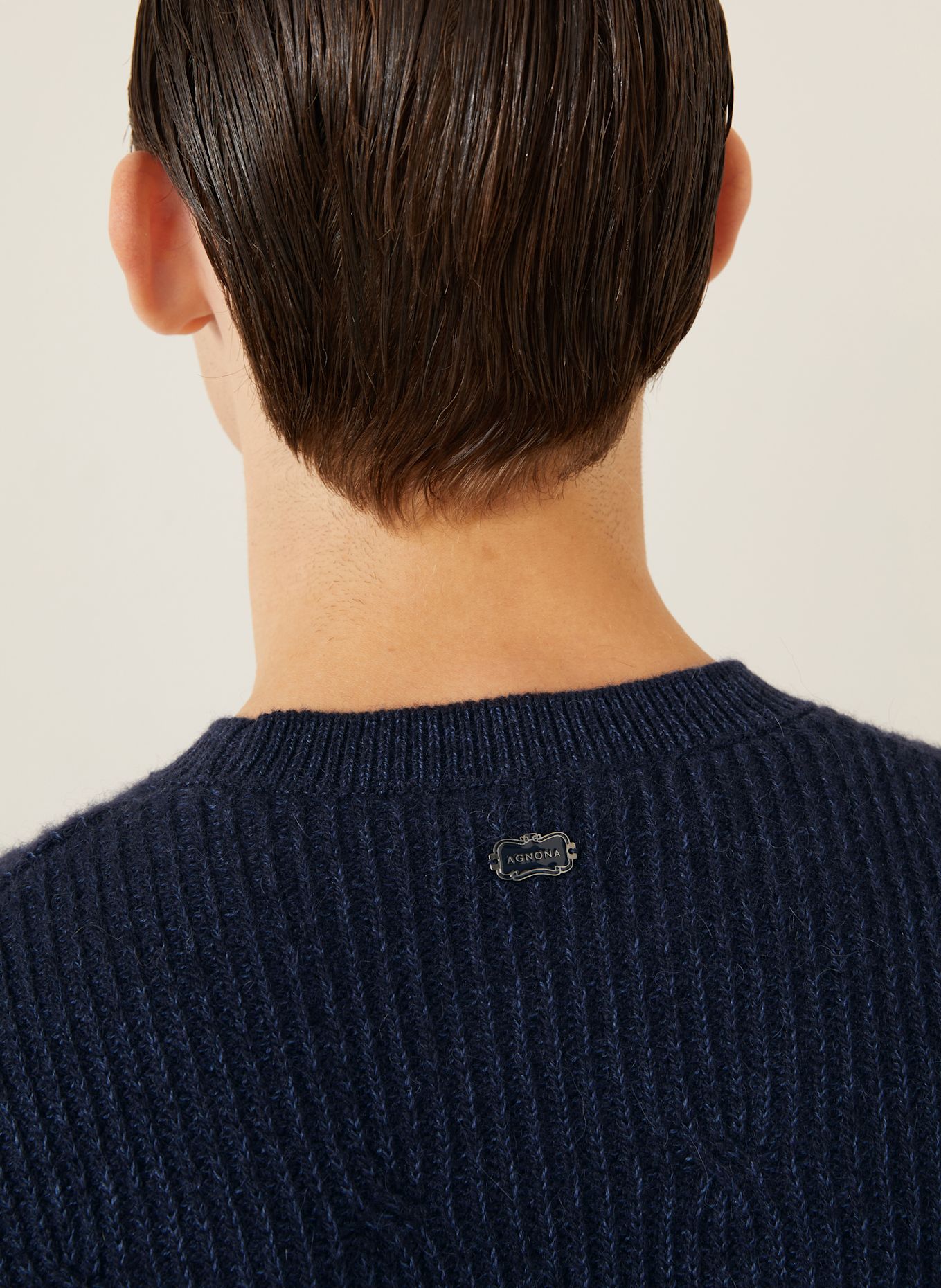 AGNONA Pullover mit Cashmere: DUNKELBLAU