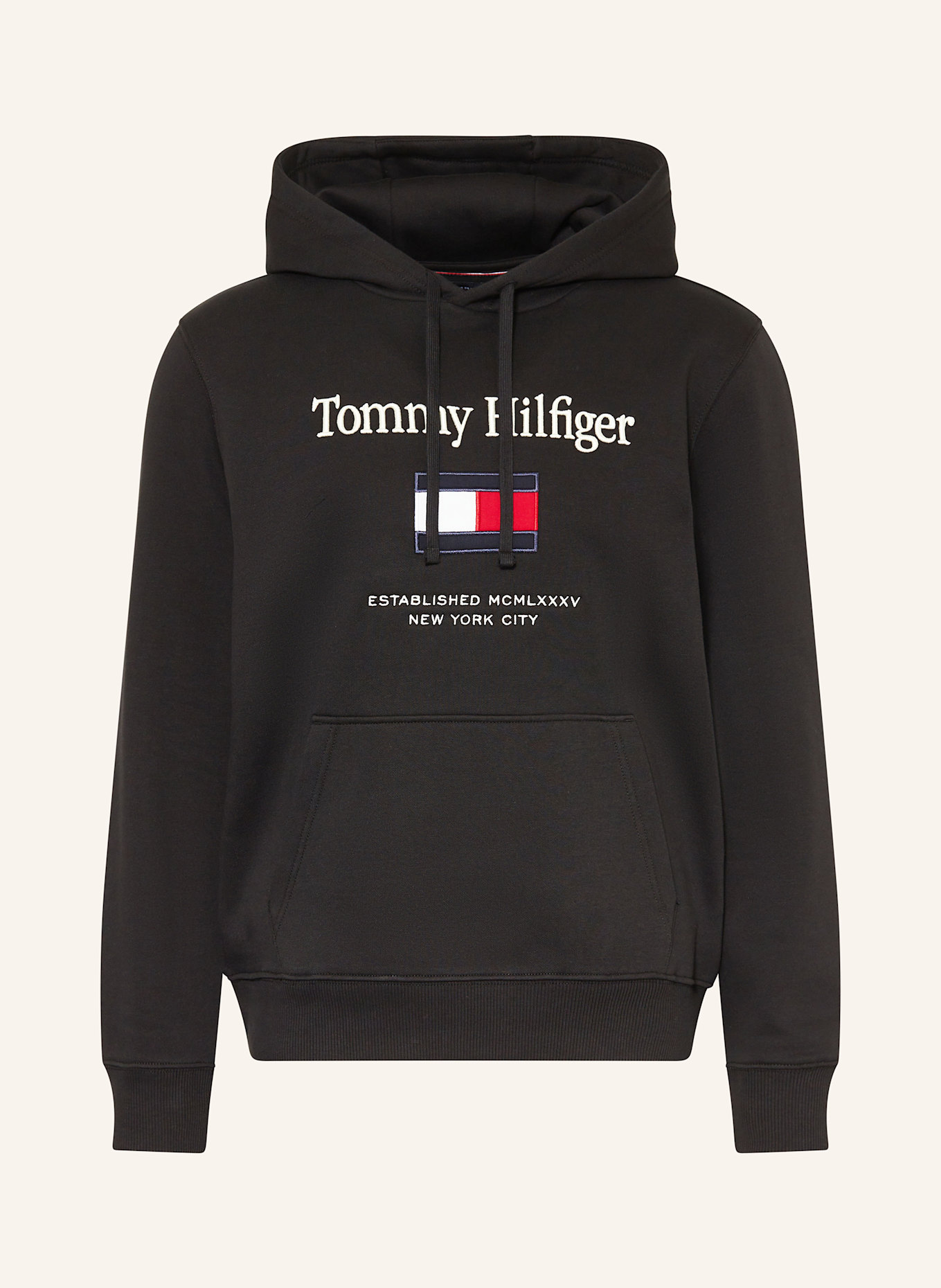 TOMMY HILFIGER Hoodie TOMMY: SCHWARZ