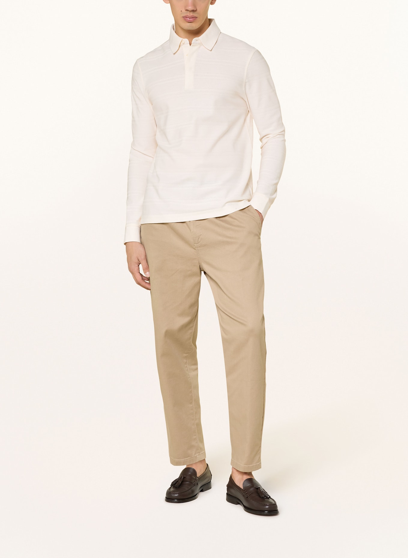 TOMMY HILFIGER Jersey-Poloshirt Regular Fit: ECRU