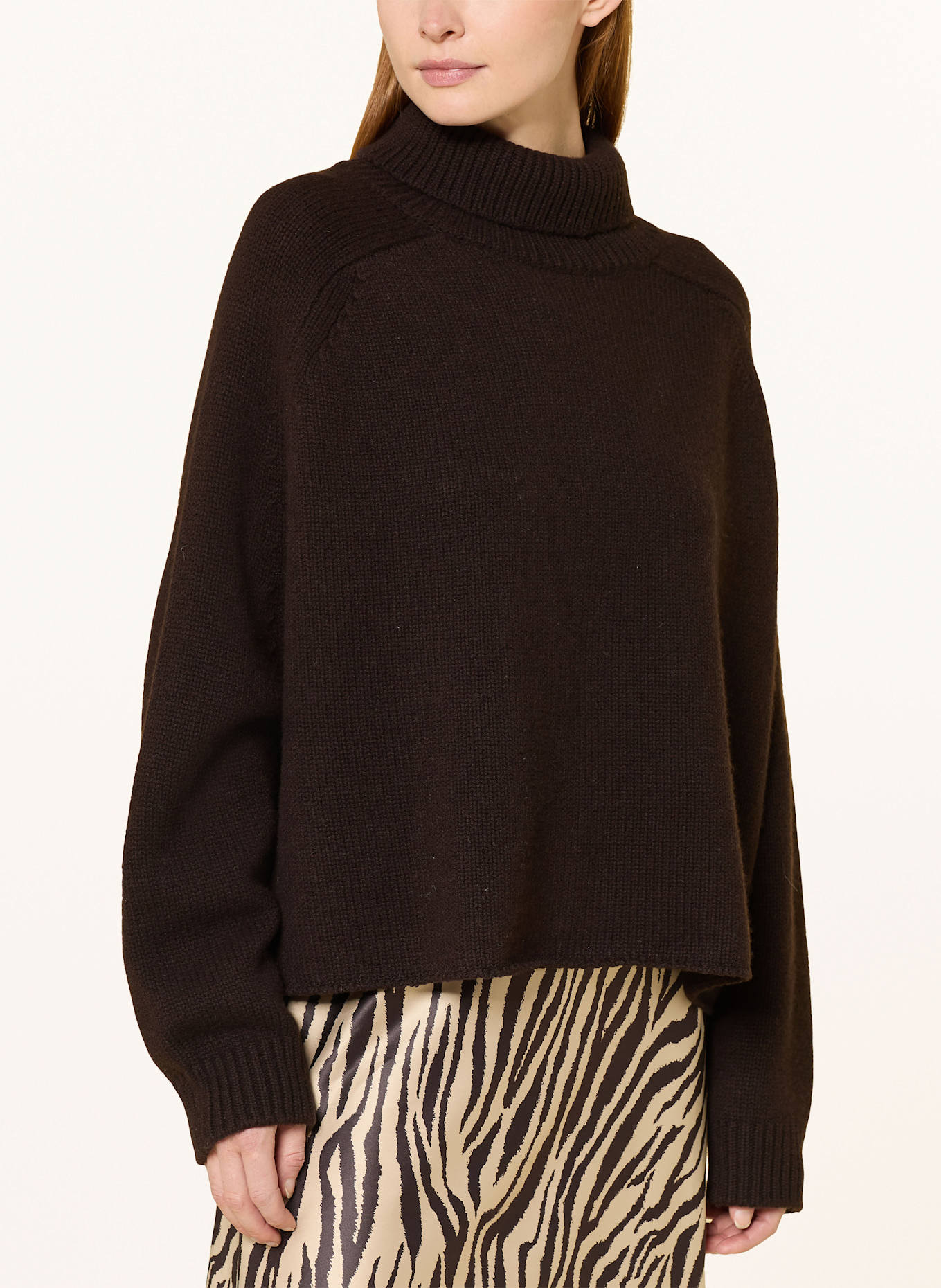 Juvia Rollkragenpullover RIKE: DUNKELBRAUN