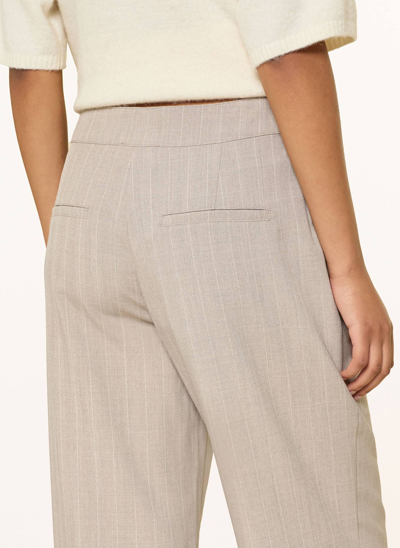 NEO NOIR Marlenehose ERIKO: HELLBRAUN / WEISS