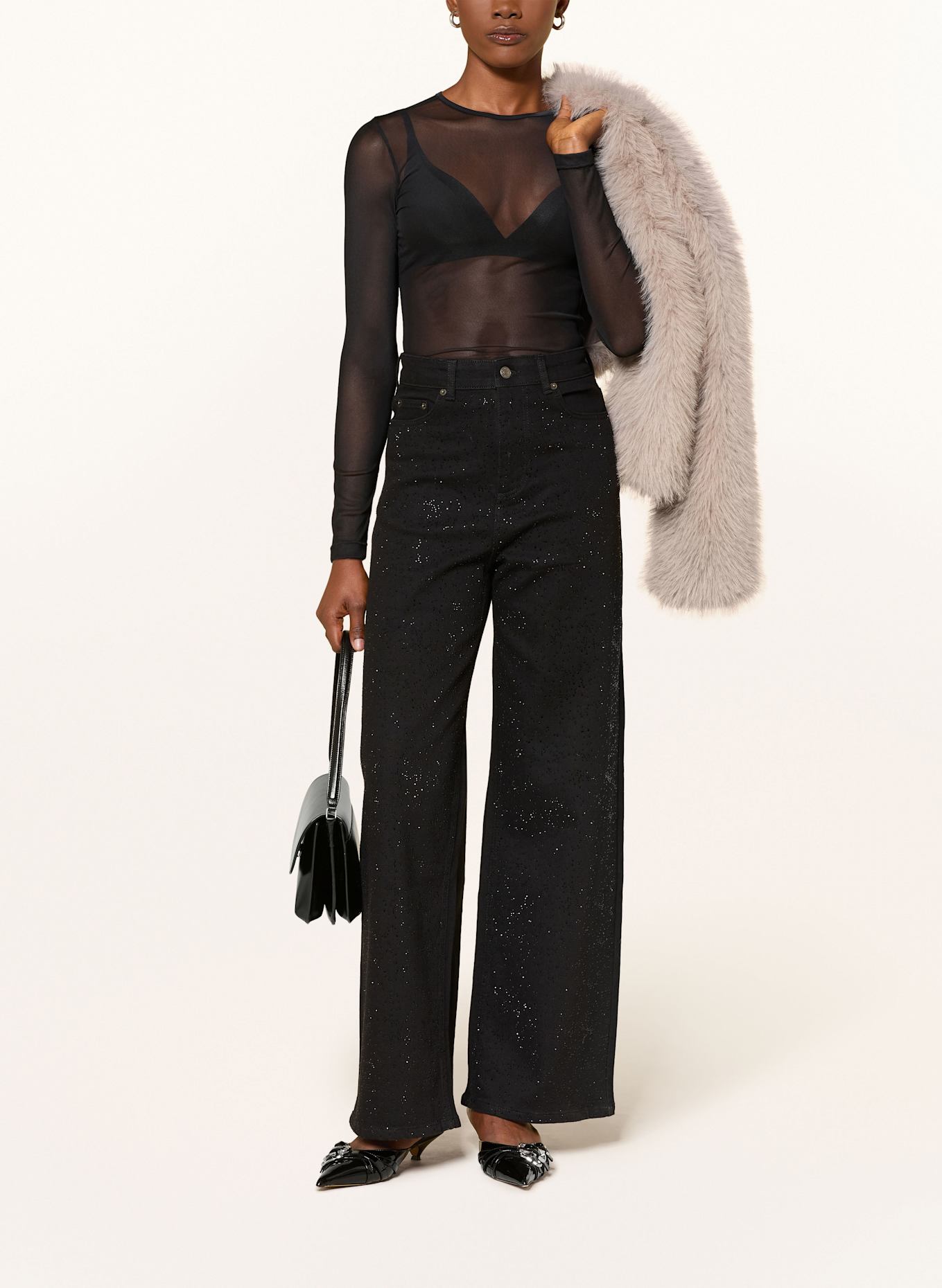 InWear Longsleeve KAIAIW aus Mesh: SCHWARZ