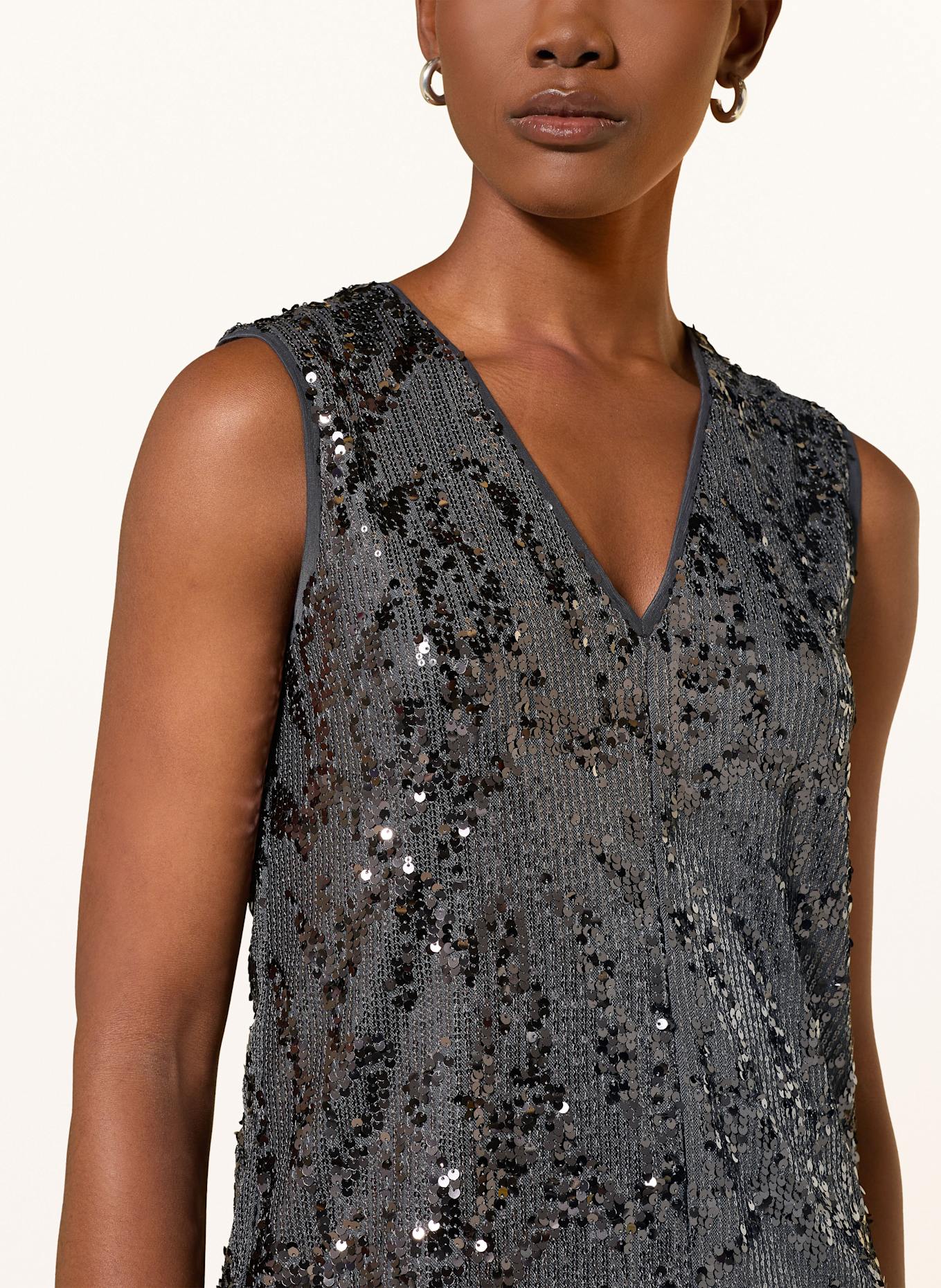 InWear Blusentop KIMBAIW mit Pailletten: SCHWARZ