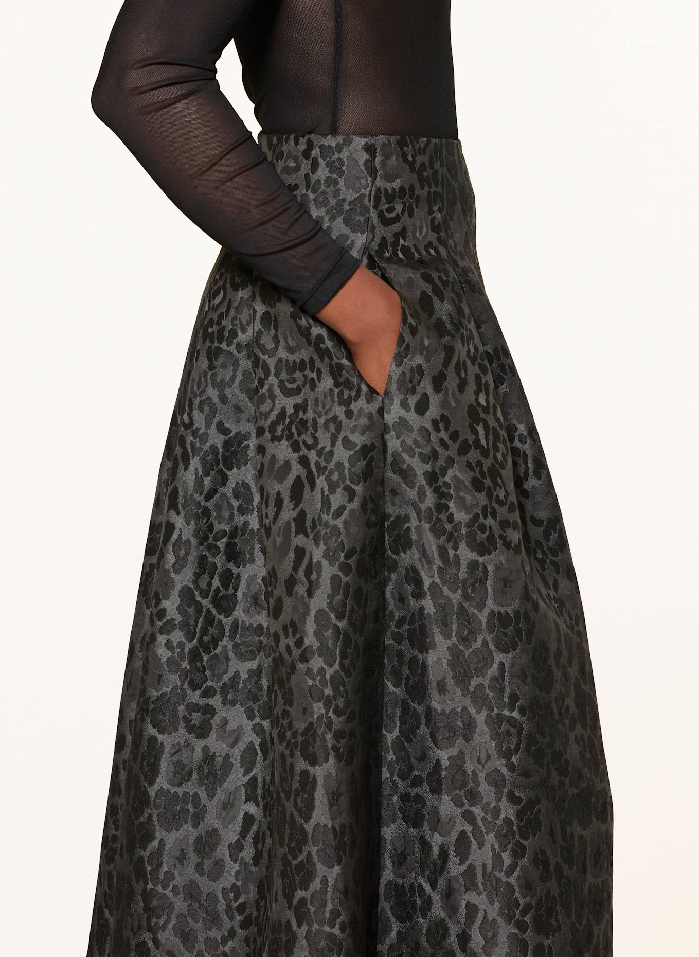 InWear Jacquard-Rock ZINAIW: SCHWARZ / DUNKELGRAU