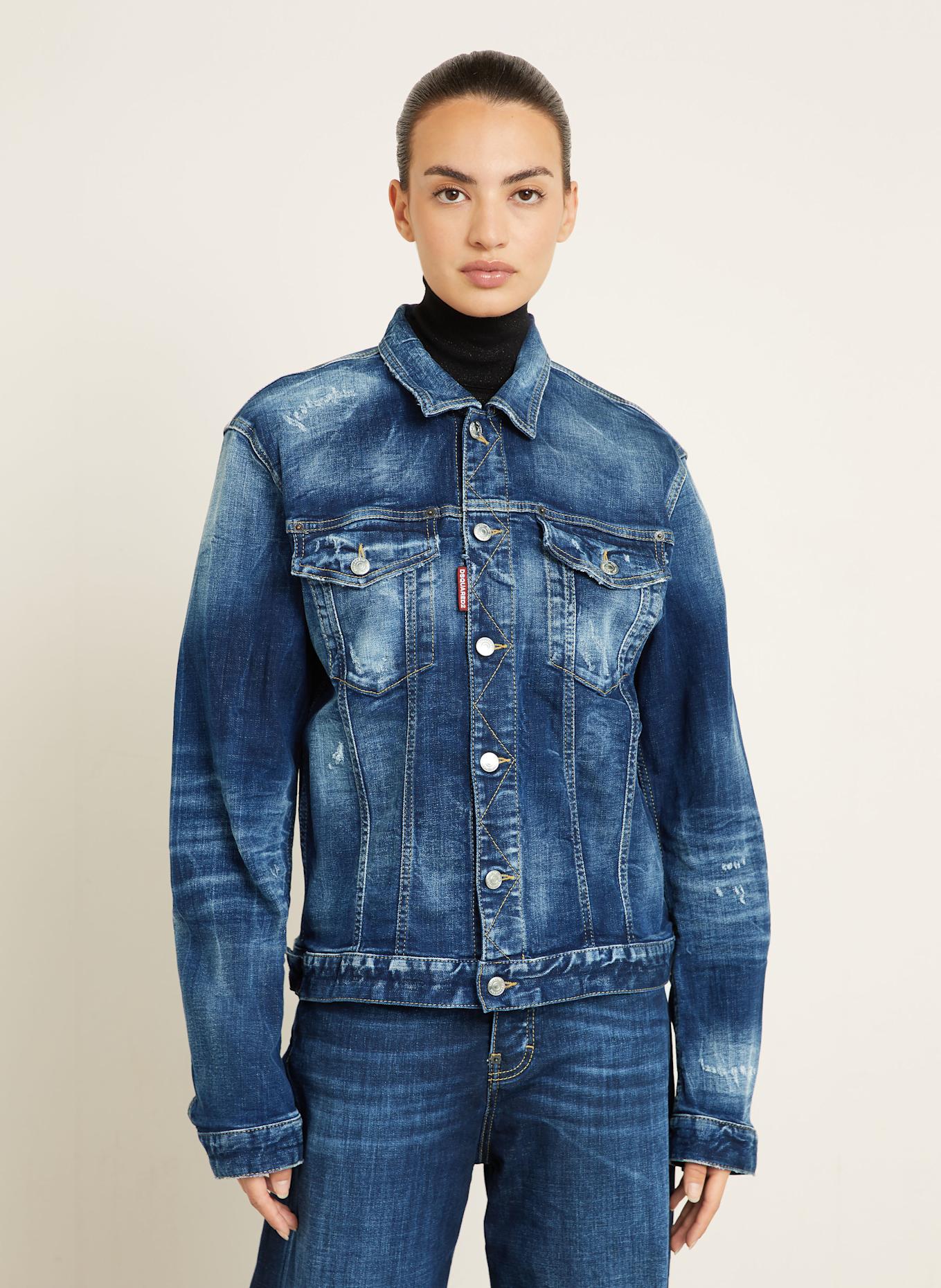 DSQUARED2 Kurtka jeansowa: GRANATOWY