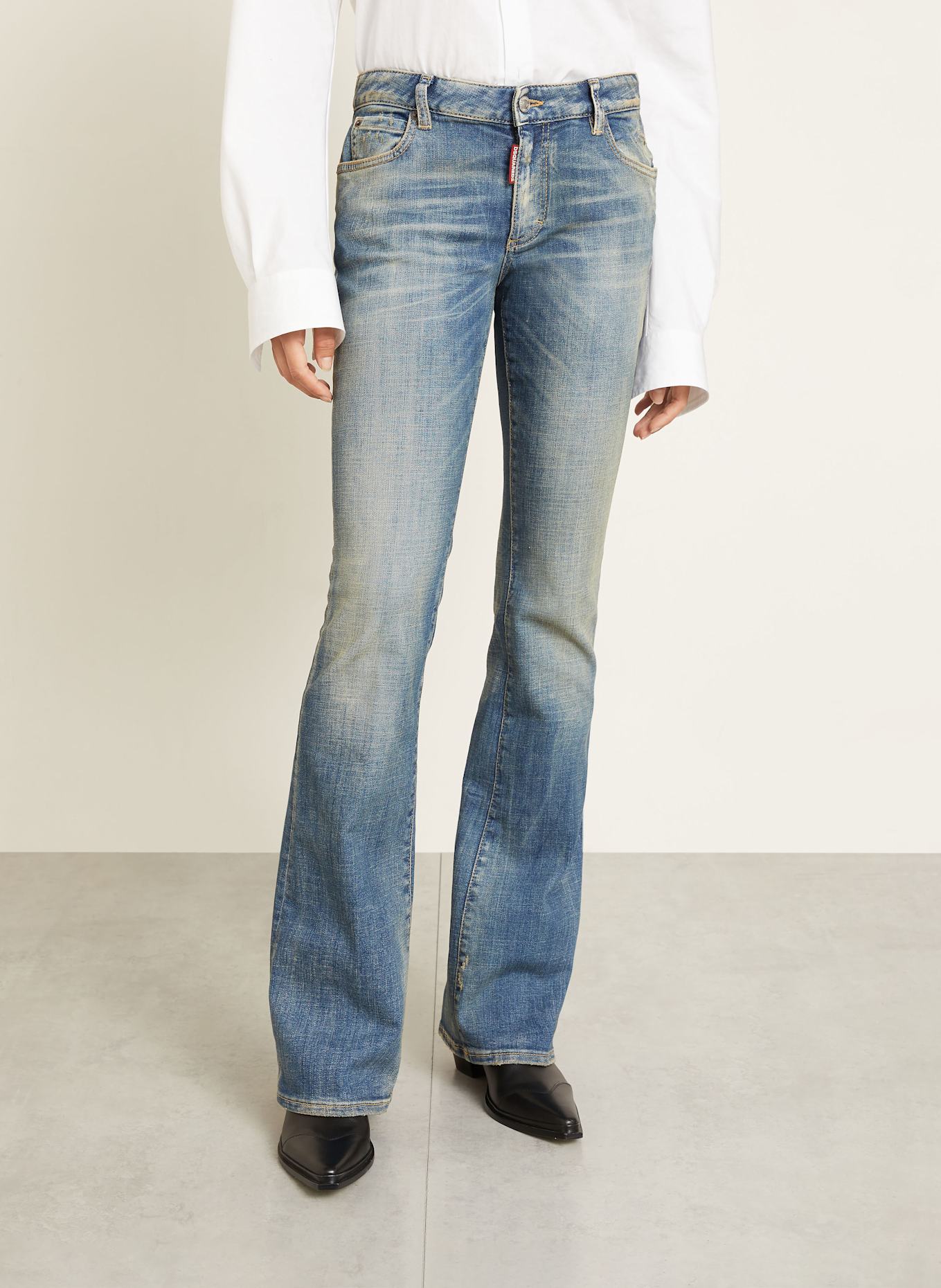 DSQUARED2 Flared Jeans: 470 NAVY BLUE