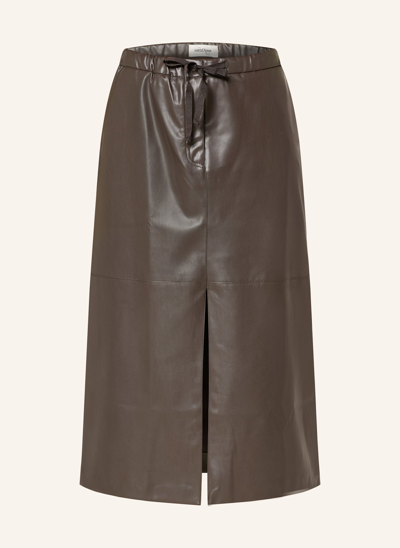 ottod'ame Rock in Lederoptik: DUNKELBRAUN