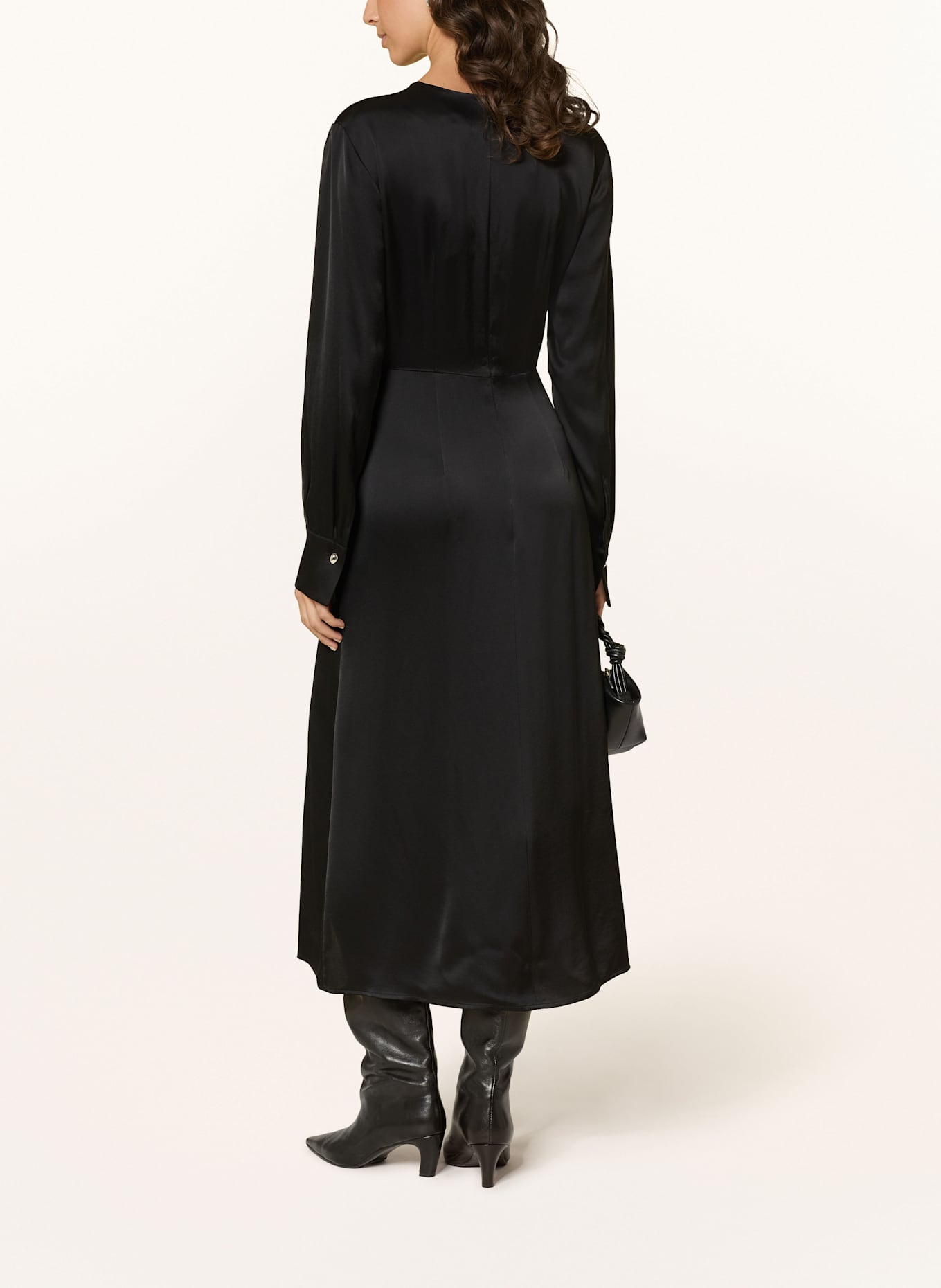 ottod'ame Satinkleid: SCHWARZ