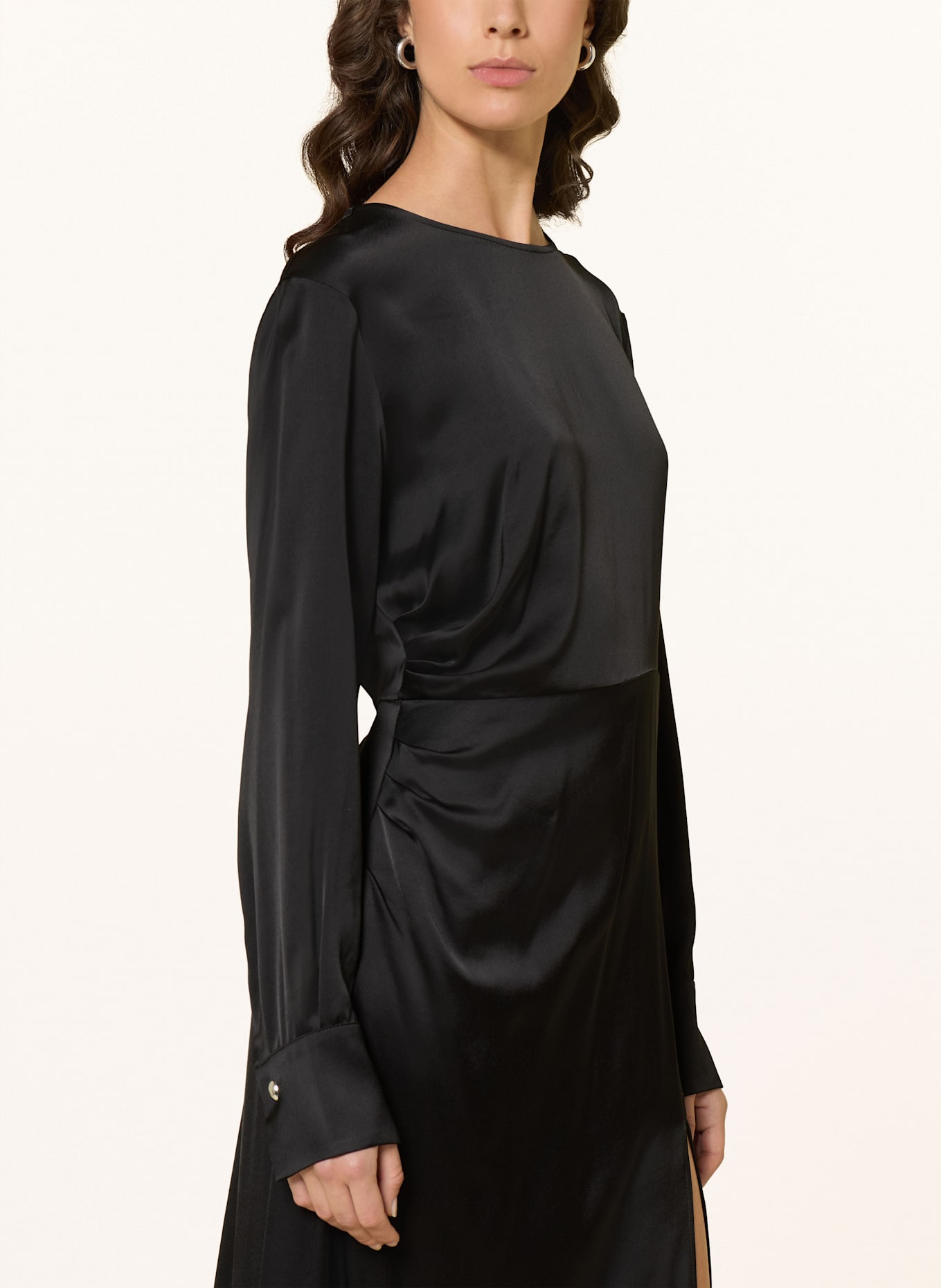 ottod'ame Satinkleid: SCHWARZ