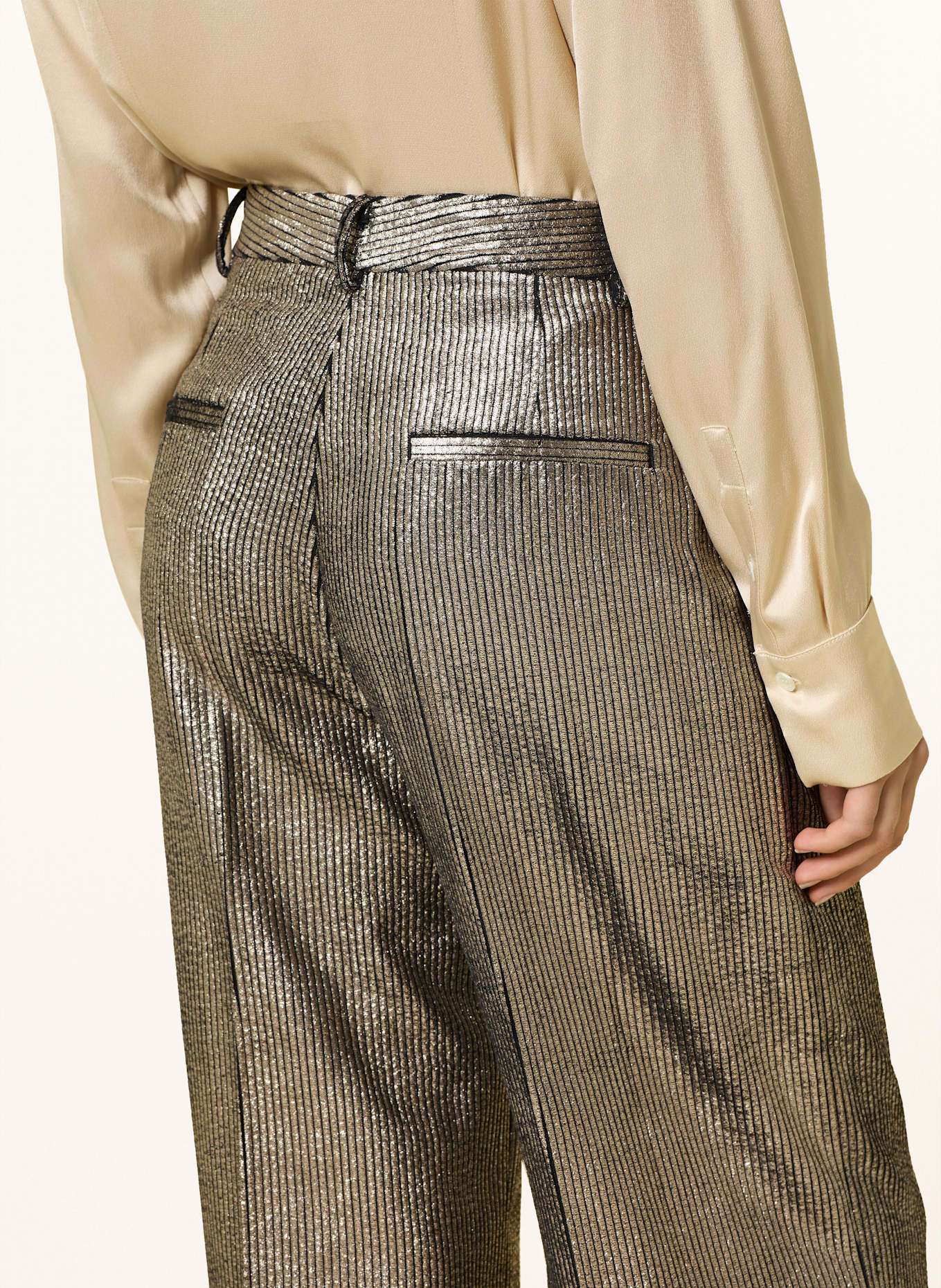 ottod'ame Marlenehose: GOLD / SCHWARZ