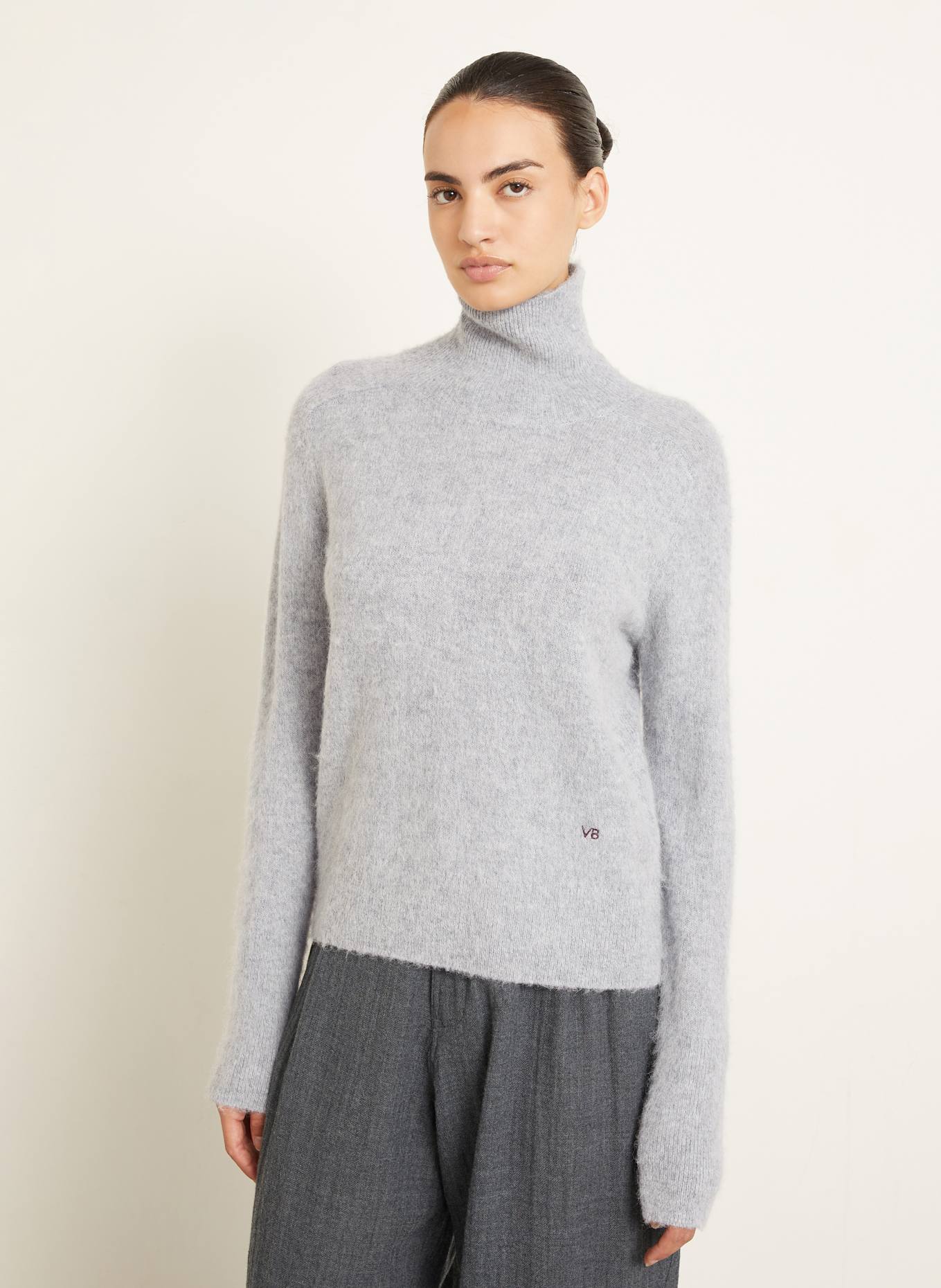 VICTORIA BECKHAM Turtleneck sweater: GRAY
