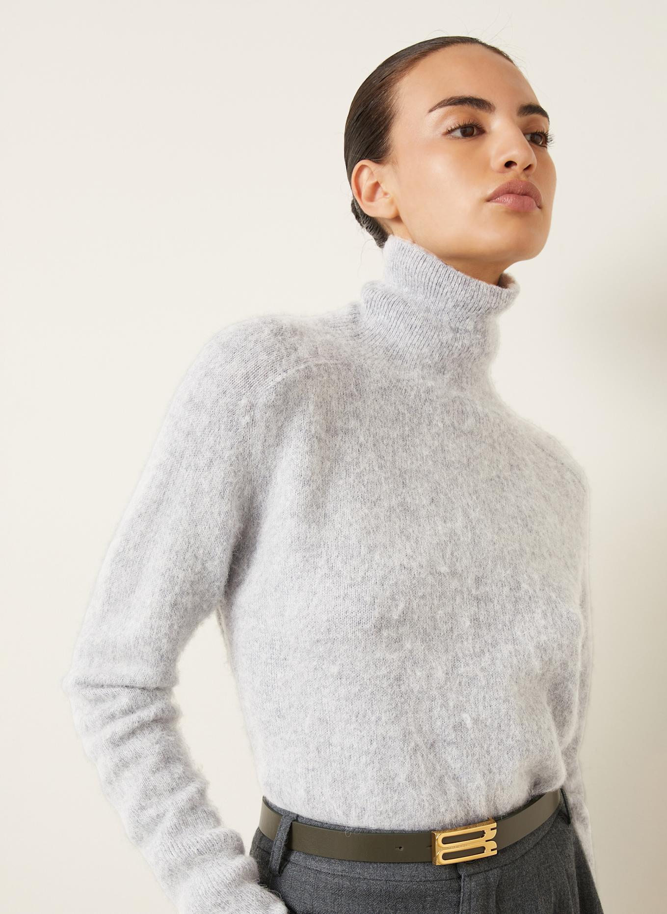VICTORIA BECKHAM Turtleneck sweater: GRAY