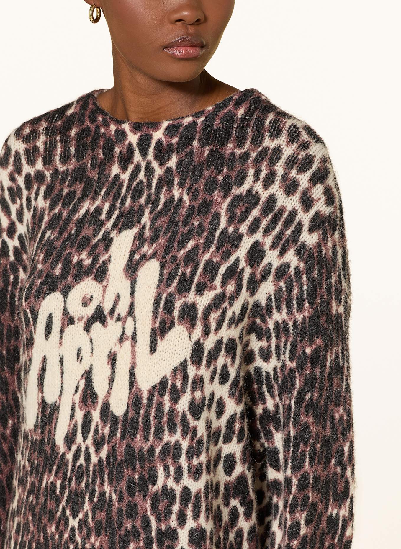 OH APRIL Pullover MOANI: CREME / DUNKELROT / SCHWARZ