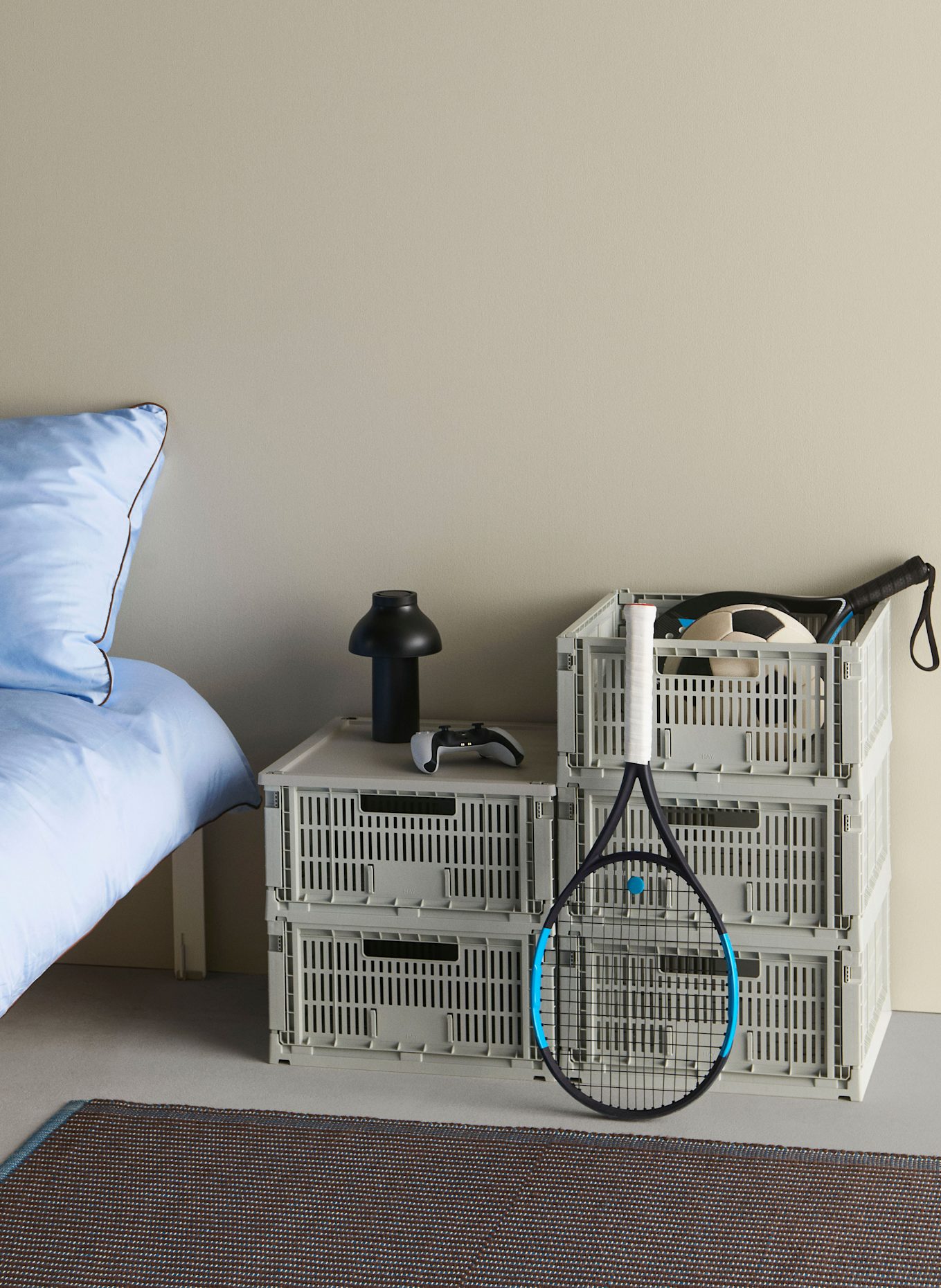 HAY Deckel für Aufbewahrungsboxen COLOUR CRATE LARGE: WEISS