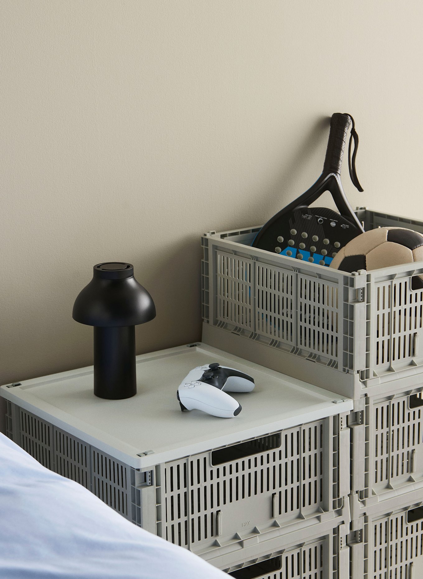 HAY Deckel für Aufbewahrungsboxen COLOUR CRATE LARGE: GRAU