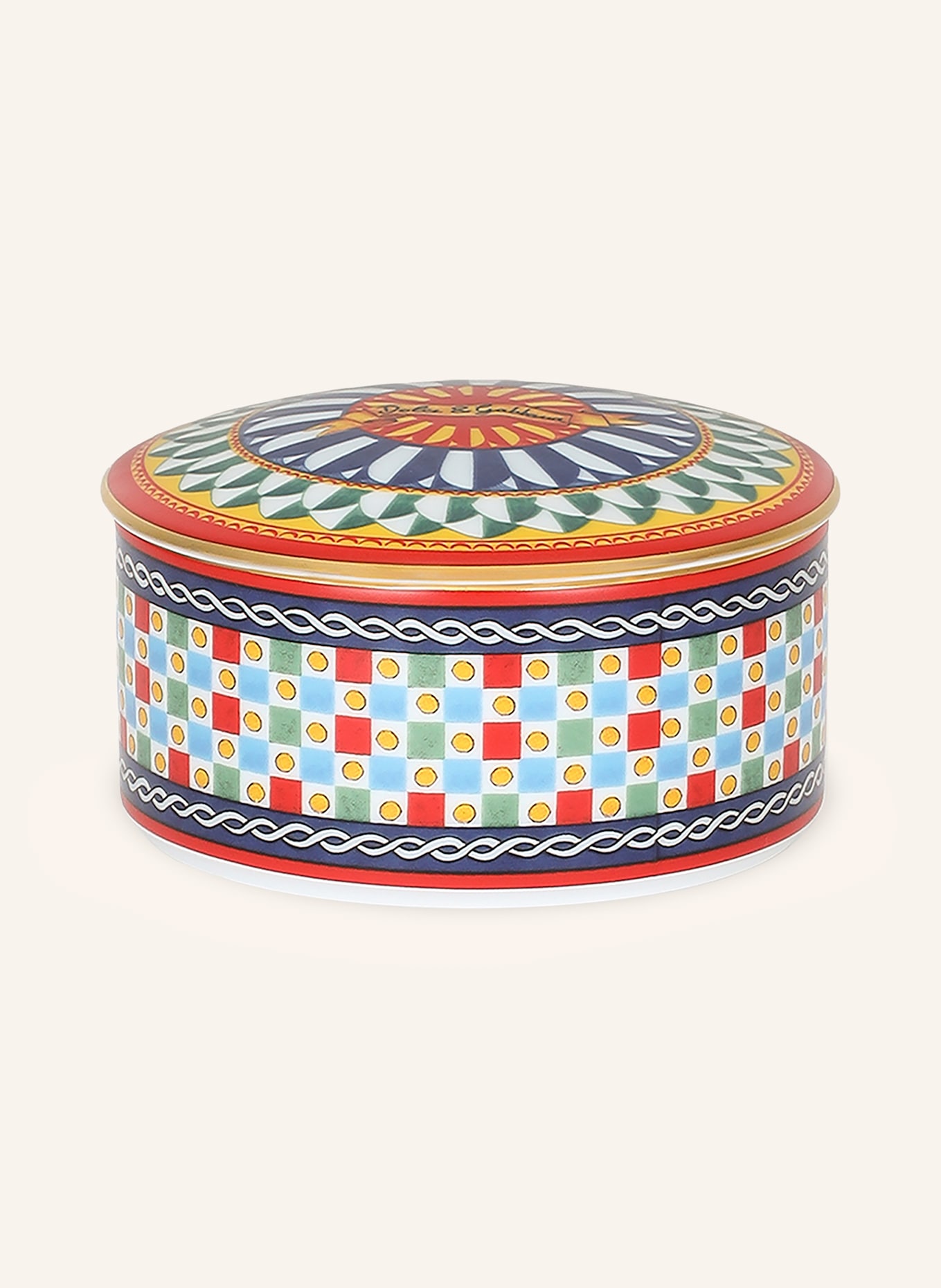 DOLCE & GABBANA CASA Aufbewahrungsdose: ROT / GRÜN / BLAU