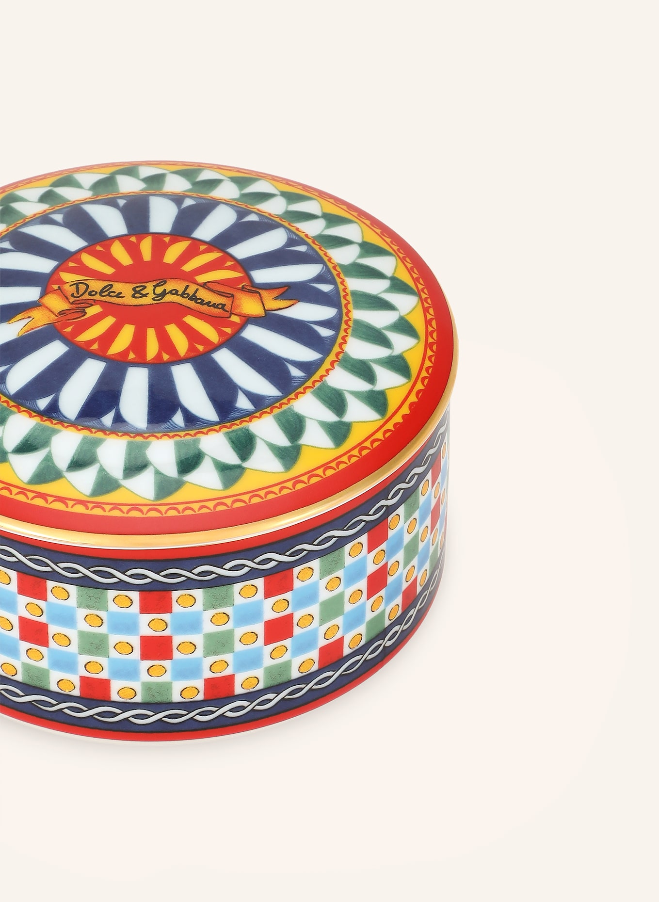 DOLCE & GABBANA CASA Aufbewahrungsdose: ROT / GRÜN / BLAU