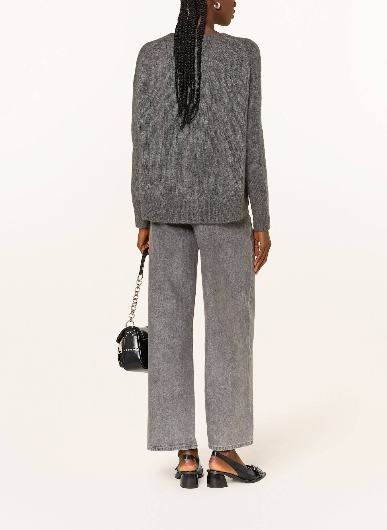 MRS & HUGS Cashmere-Pullover: DUNKELGRAU