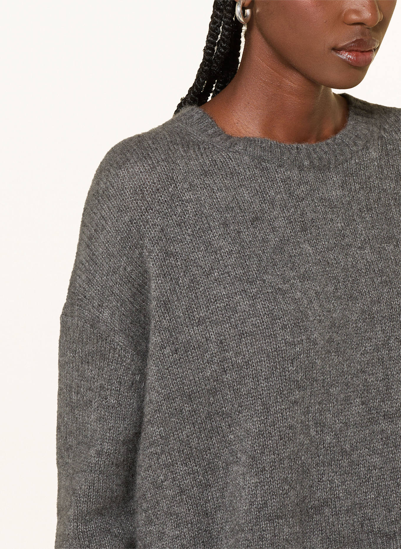 MRS & HUGS Cashmere-Pullover: DUNKELGRAU