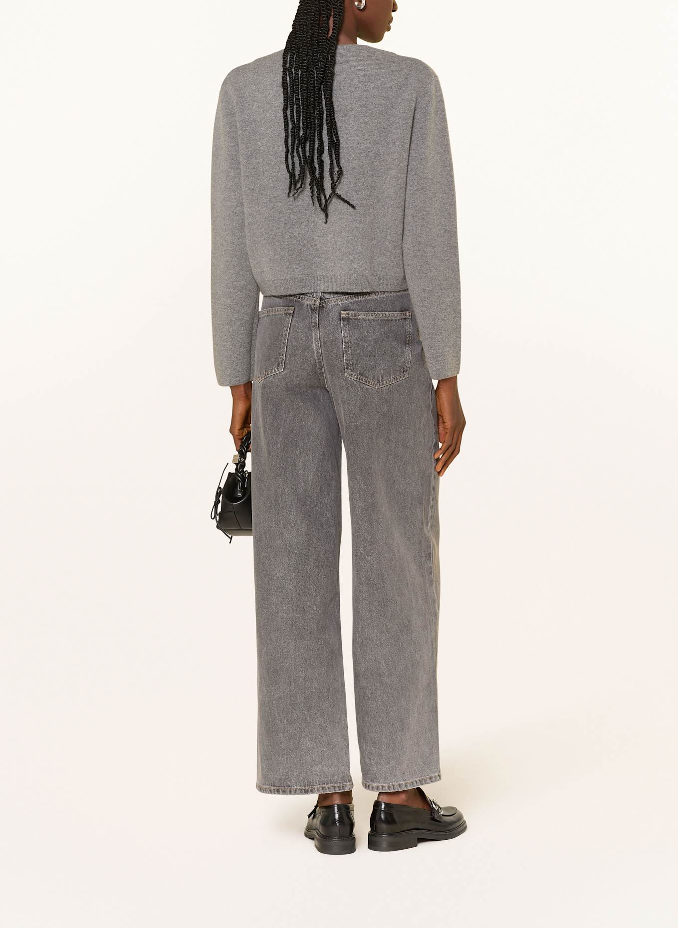 MRS & HUGS Strickjacke mit Cashmere: GRAU