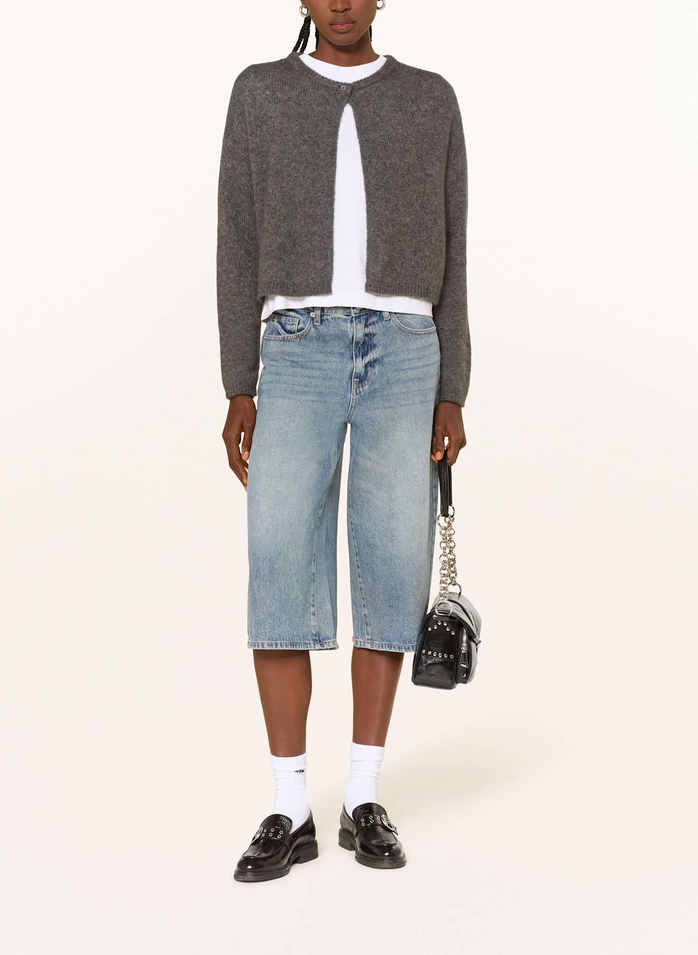 MRS & HUGS Strickjacke aus Cashmere: GRAU