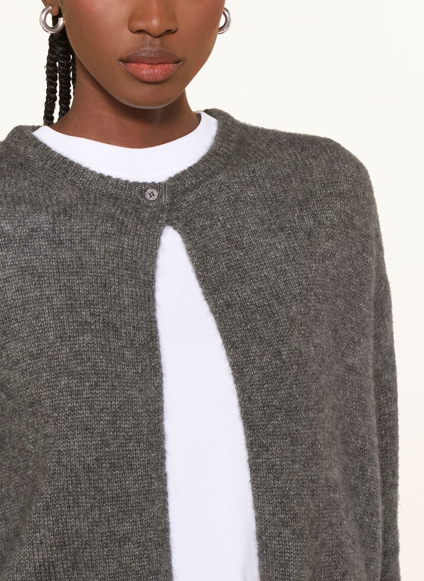 MRS & HUGS Strickjacke aus Cashmere: GRAU