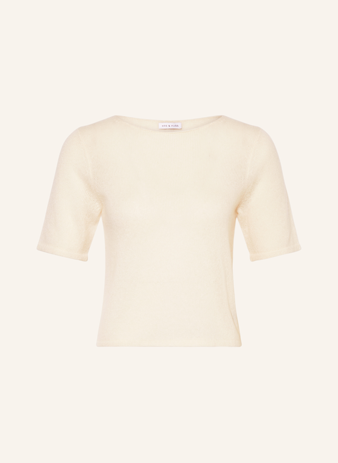 MRS & HUGS Strickshirt aus Cashmere: ECRU