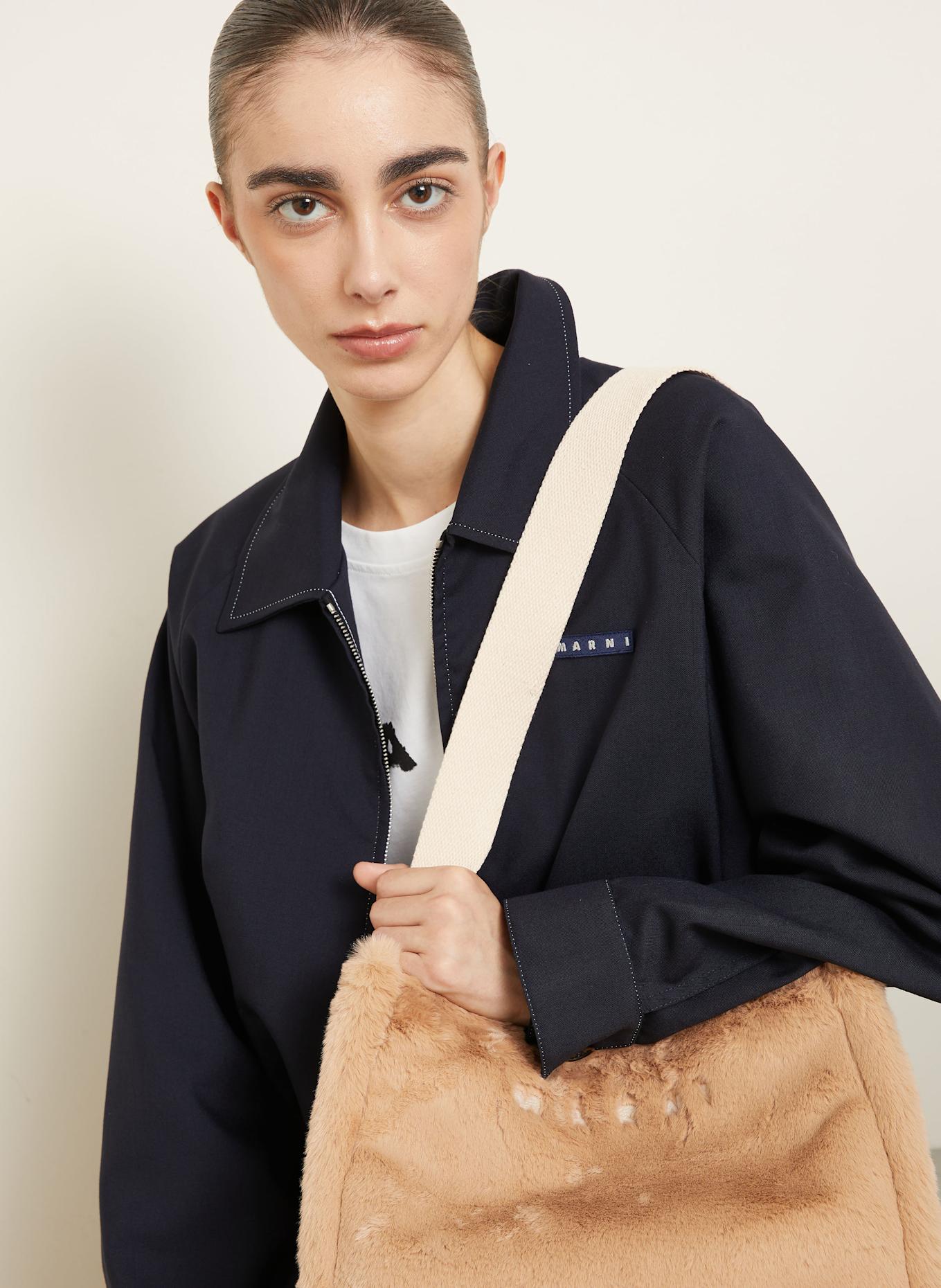 MARNI Shopper SMALL: HELLBRAUN