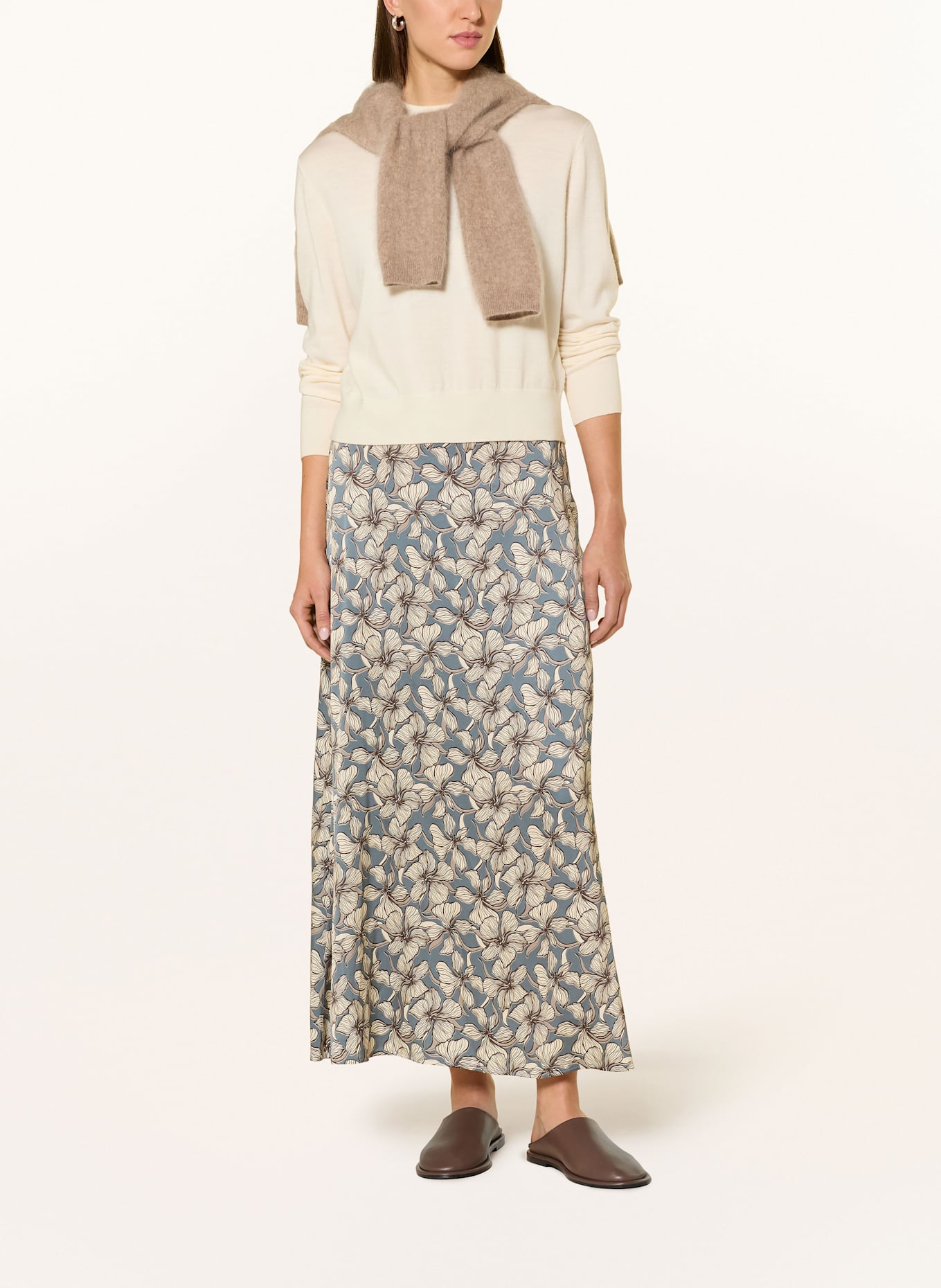 Marc O'Polo Satinrock: W09 multi/slate blue