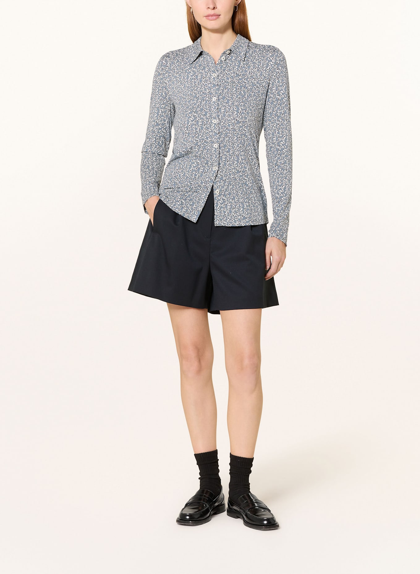 Marc O'Polo Hemdbluse: GRAU / SCHWARZ / WEISS