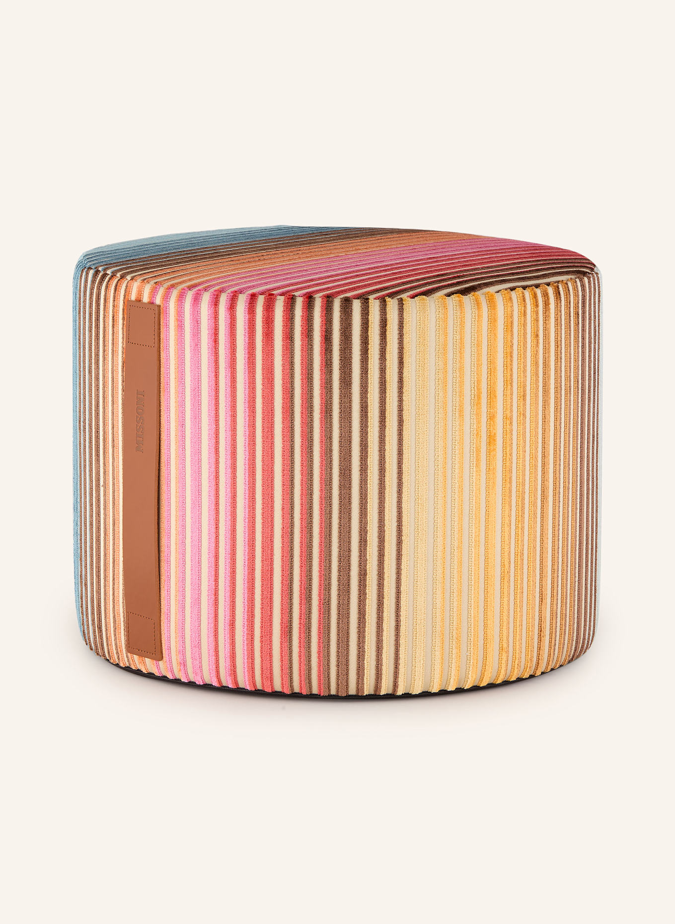 MISSONI Home Pouf JACARANDA: GEEL / ORANJE / ROOD