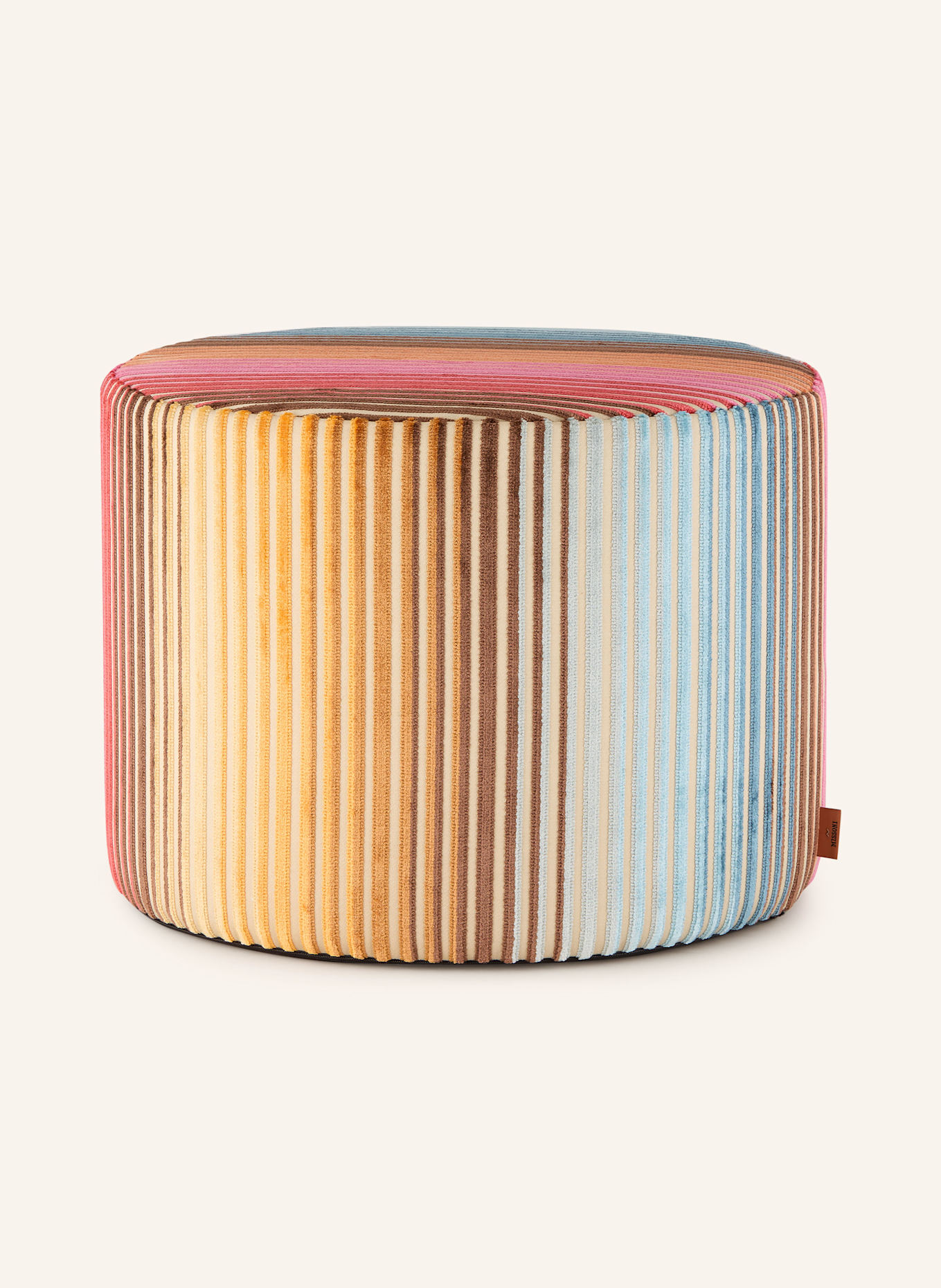 MISSONI Home Pouf JACARANDA: GEEL / ORANJE / ROOD