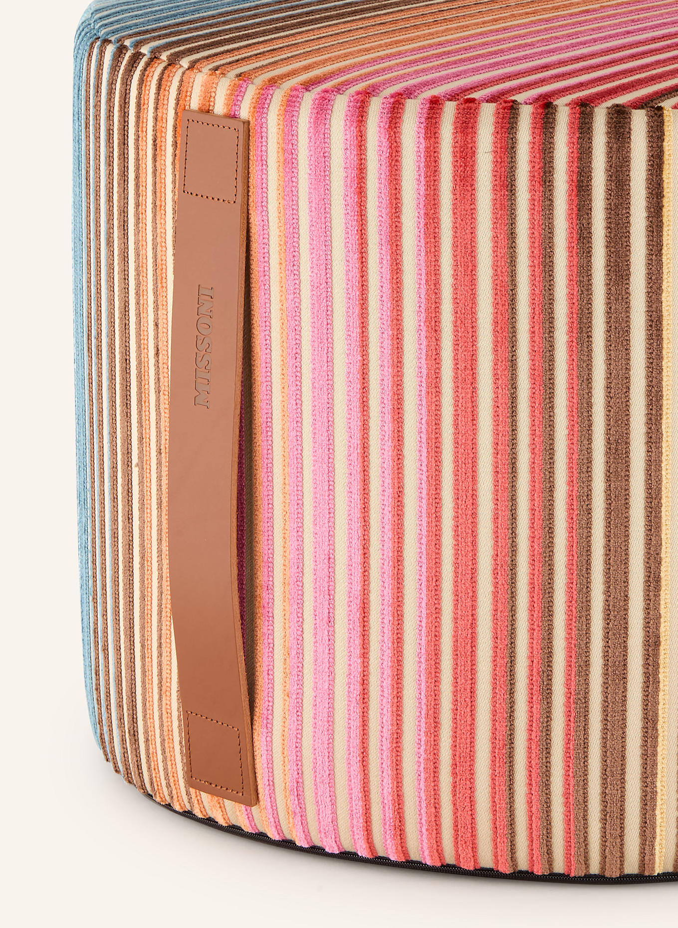 MISSONI Home Pouf JACARANDA: GEEL / ORANJE / ROOD