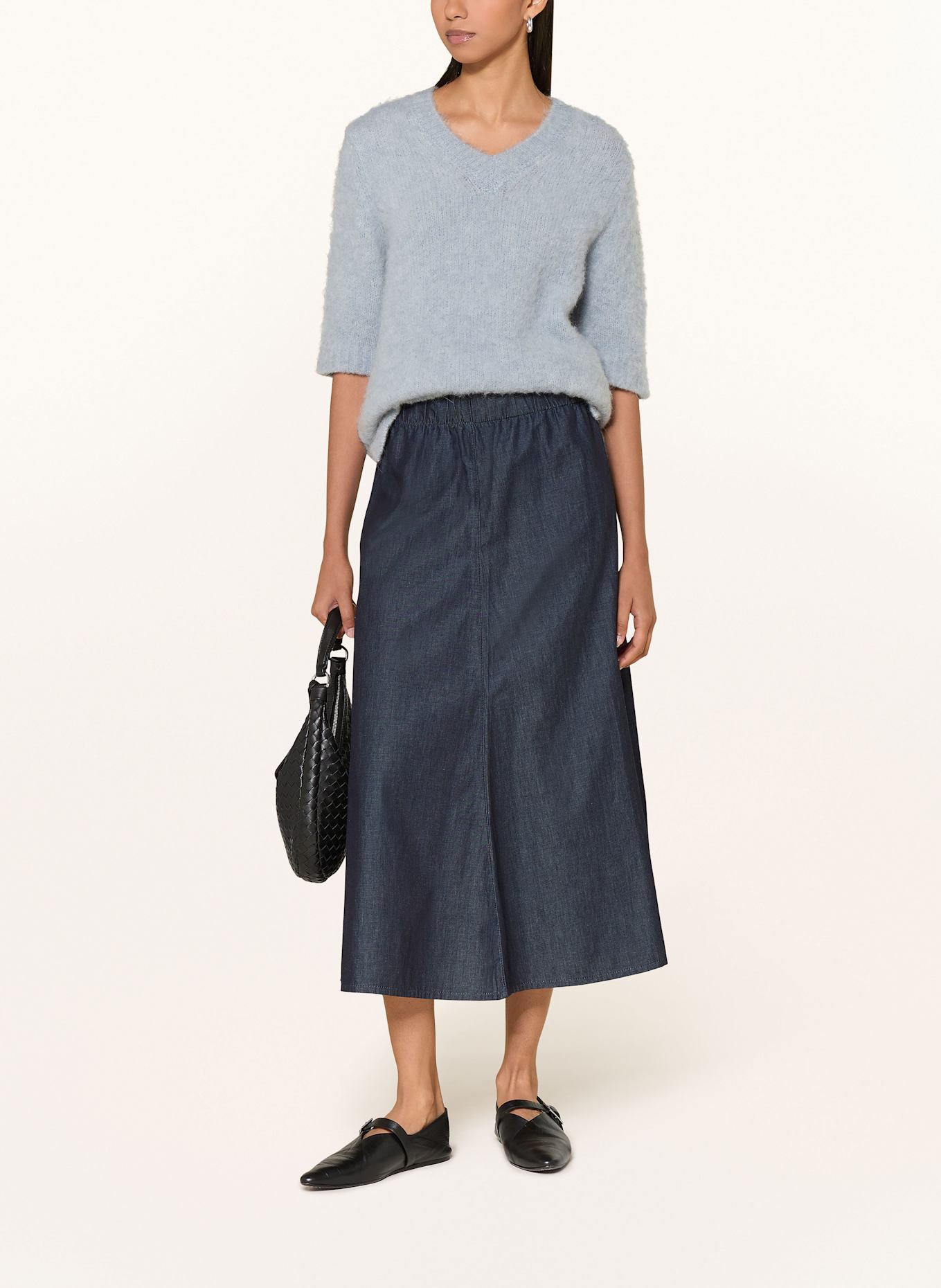 MILANO ITALY Rock in Jeansoptik: DUNKELBLAU