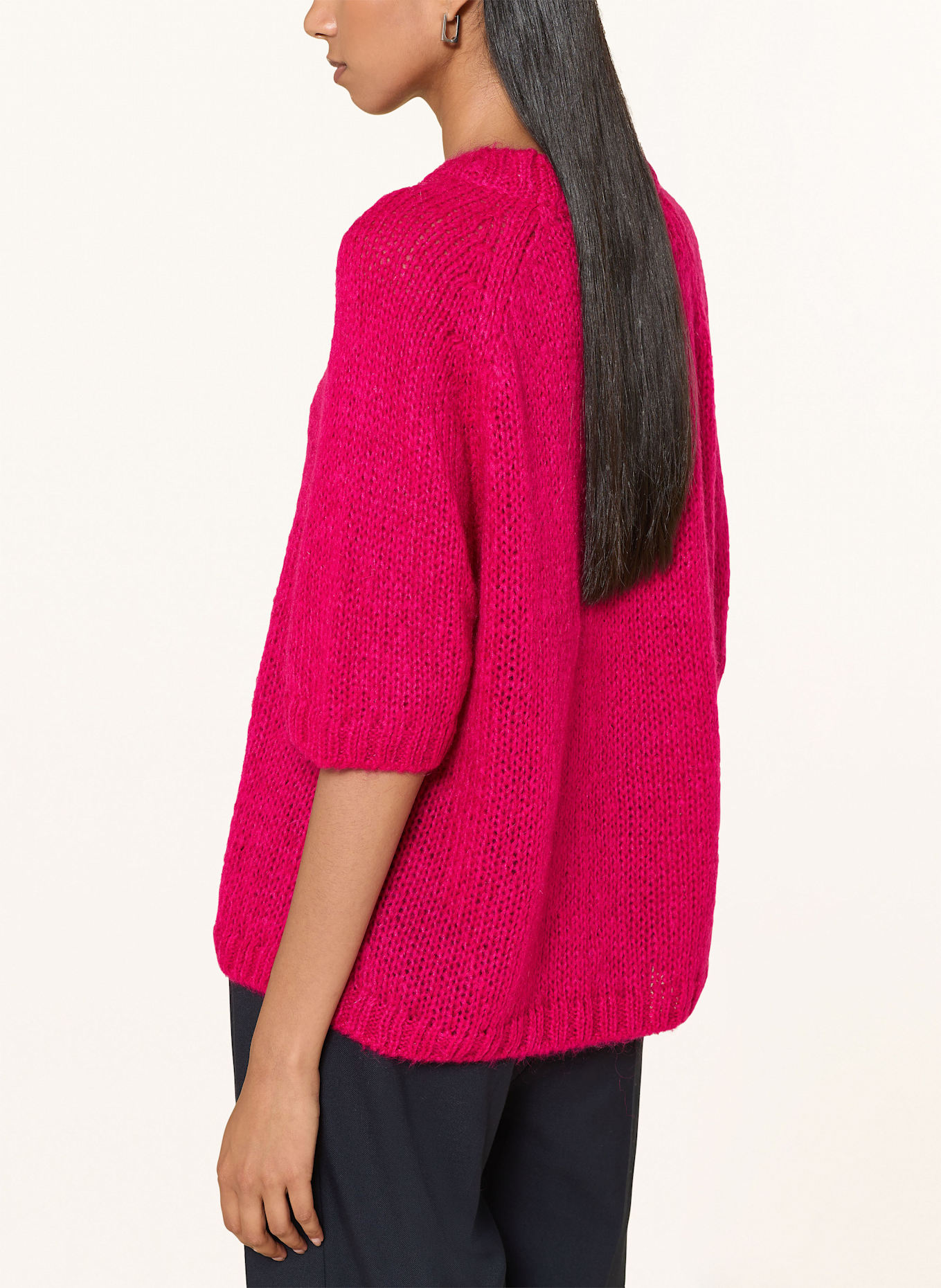 MILANO ITALY Strickshirt mit Mohair: NEONPINK