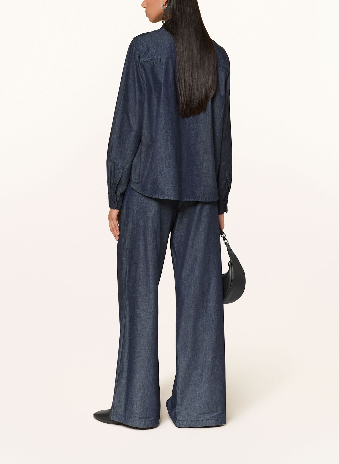 MILANO ITALY Hemdbluse in Jeansoptik: DUNKELBLAU