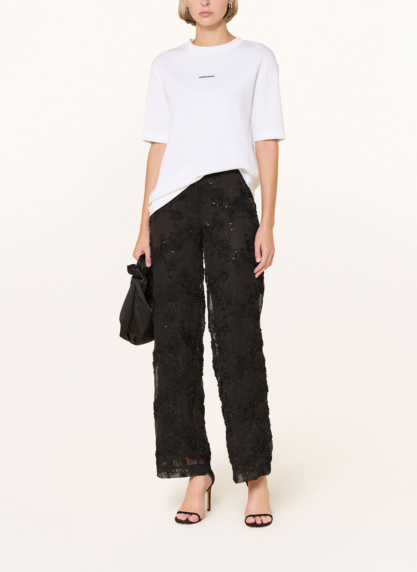 Rich & Royal Hose mit Pailletten: SCHWARZ