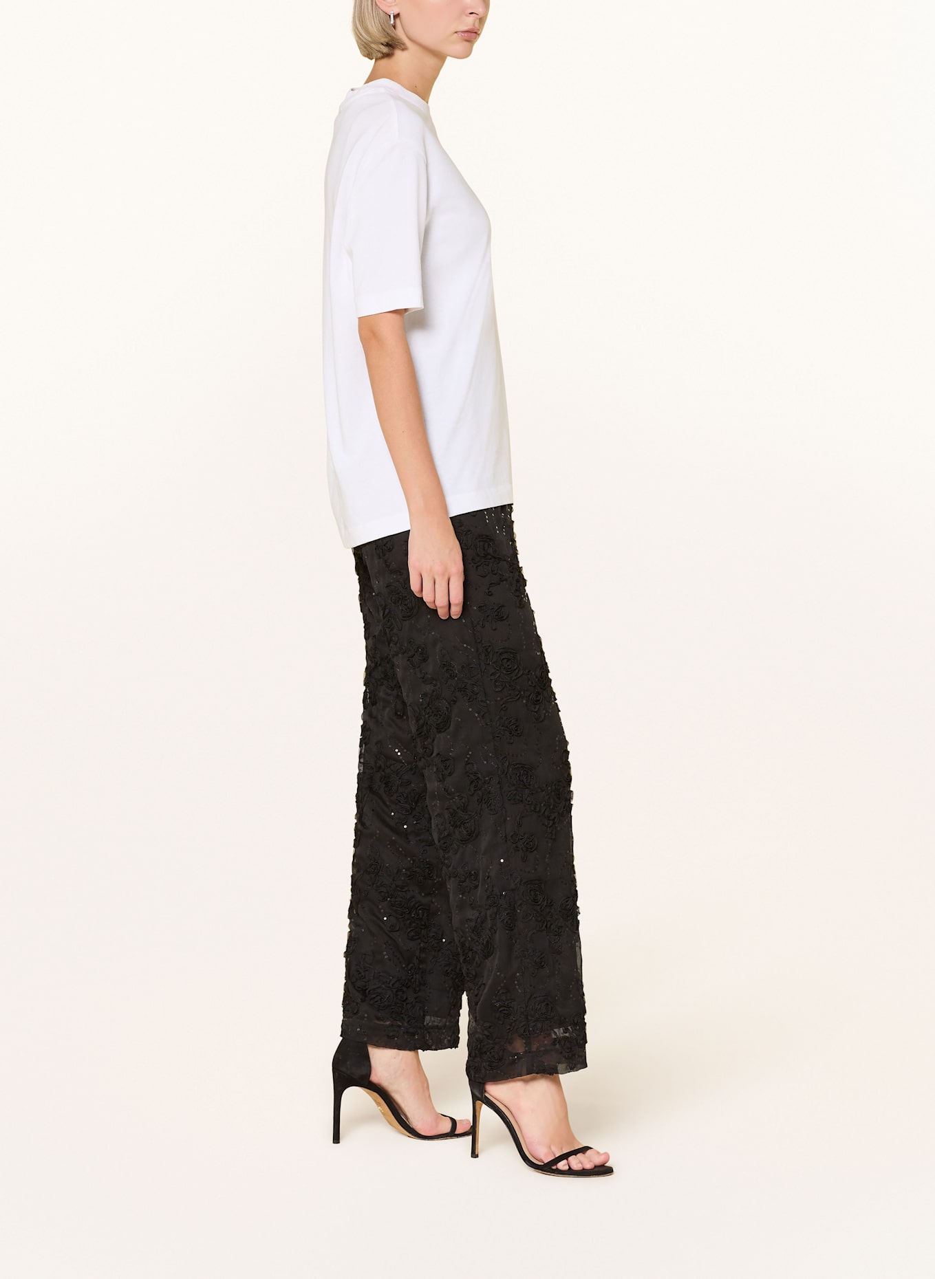 Rich & Royal Hose mit Pailletten: SCHWARZ