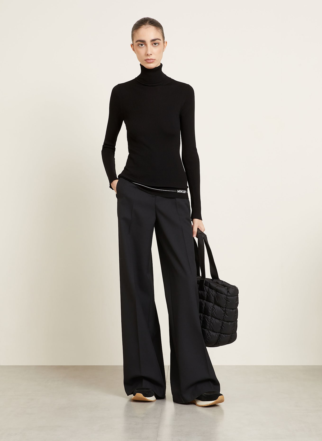MONCLER Turtleneck sweater: WHITE