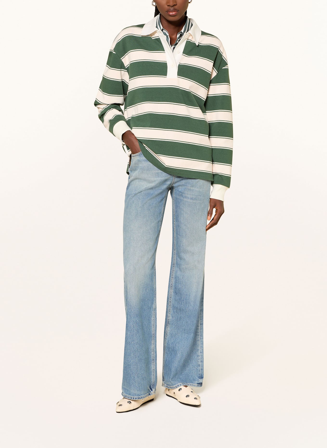 CLOSED Wide leg jeans GILLAN: MBL MID BLUE