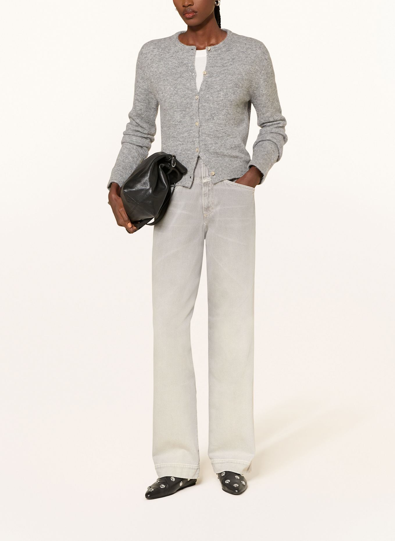 CLOSED Jean à jambes larges DENI-X: 152 Rock grey