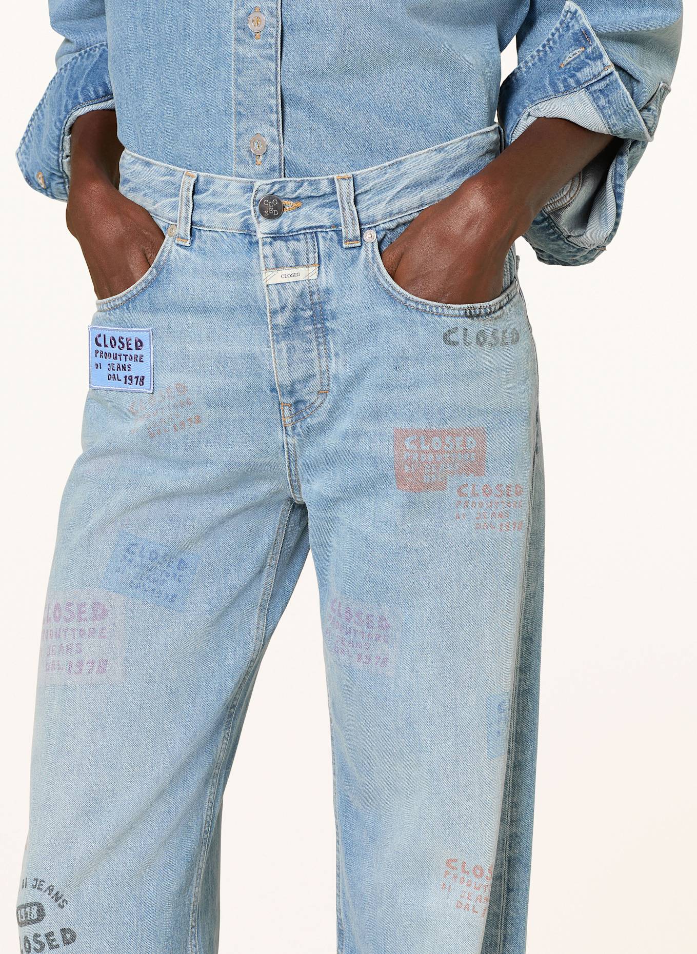 CLOSED Jeansy wide leg NIKKA: MBL MID BLUE