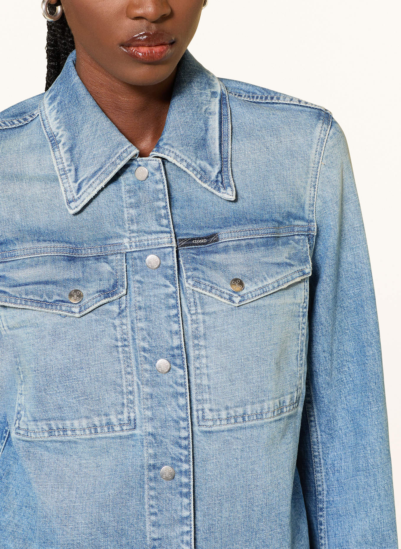 CLOSED Jeansbluse: HELLBLAU