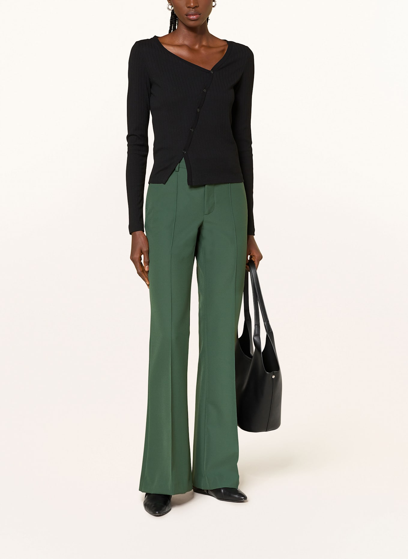 CLOSED Bootcut-Hose DENAIR: GRÜN