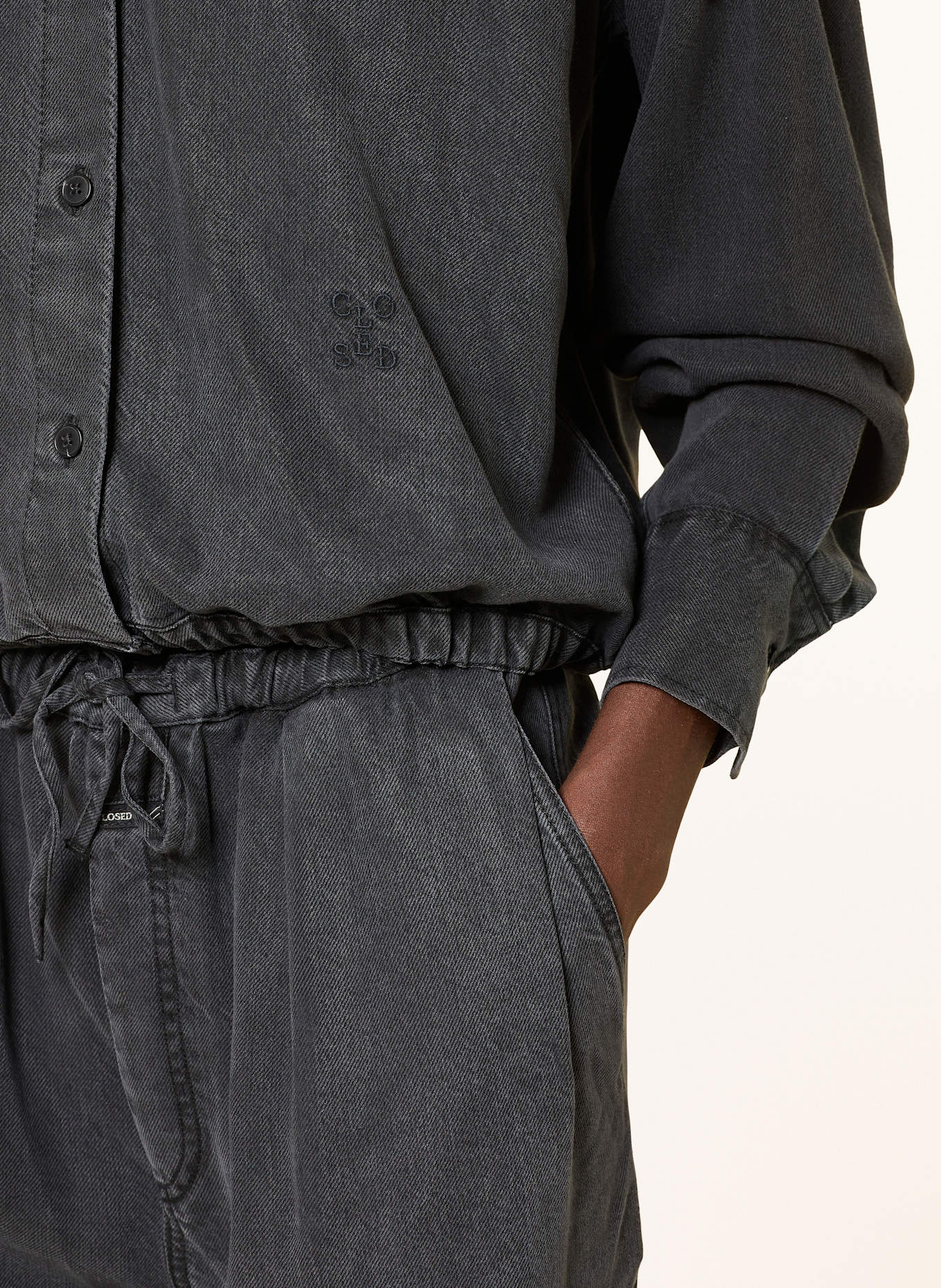 CLOSED Bluzon jeansowy: CZARNY