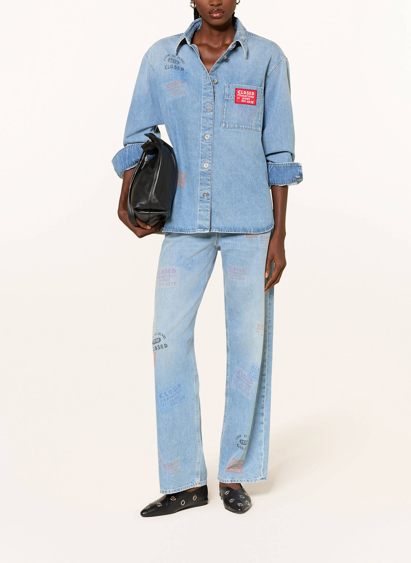 CLOSED Jeansbluse: HELLBLAU