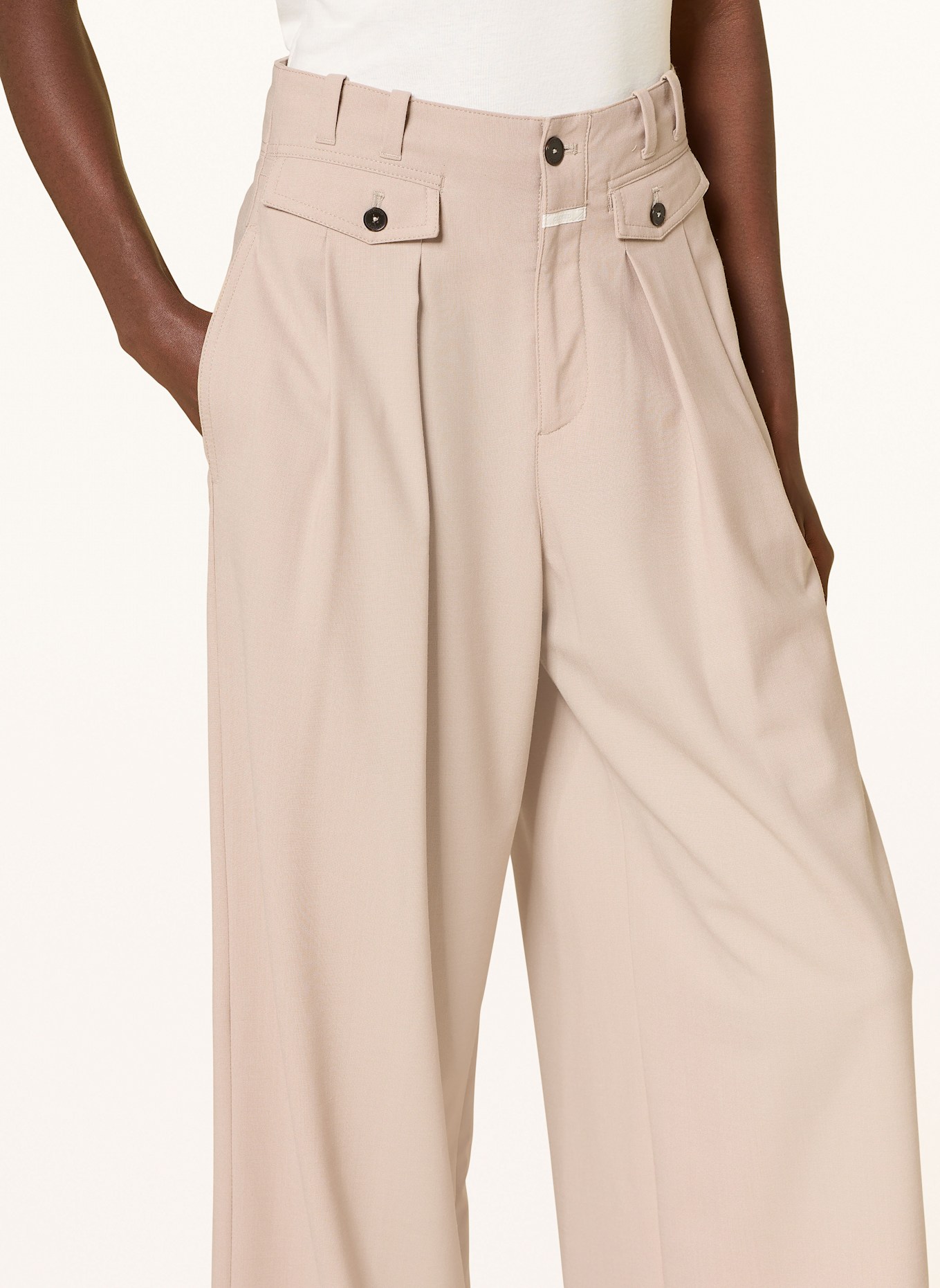 CLOSED Wide leg trousers WENDA: LIGHT BROWN