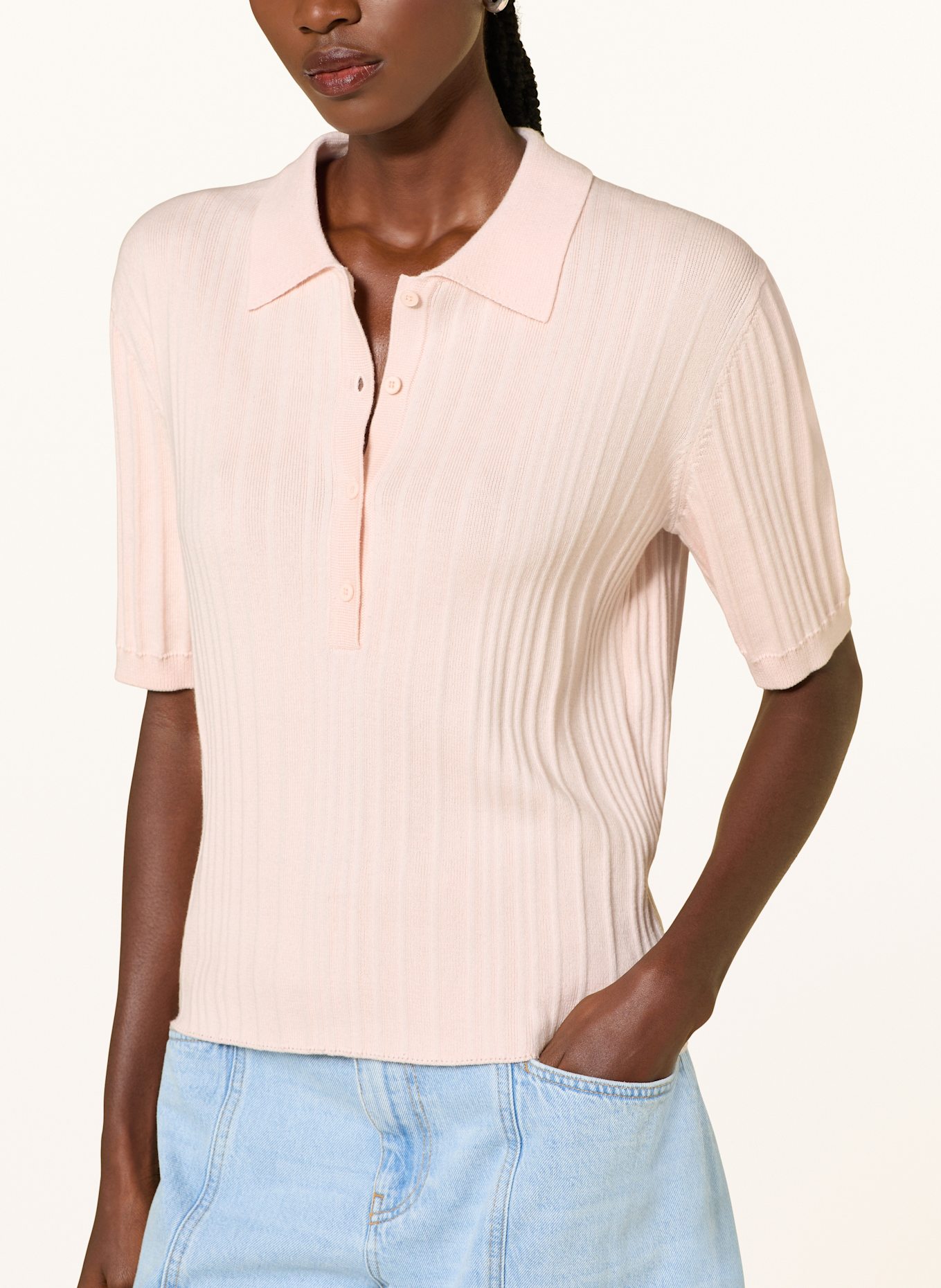 CLOSED Polo en maille: ROSE CLAIR